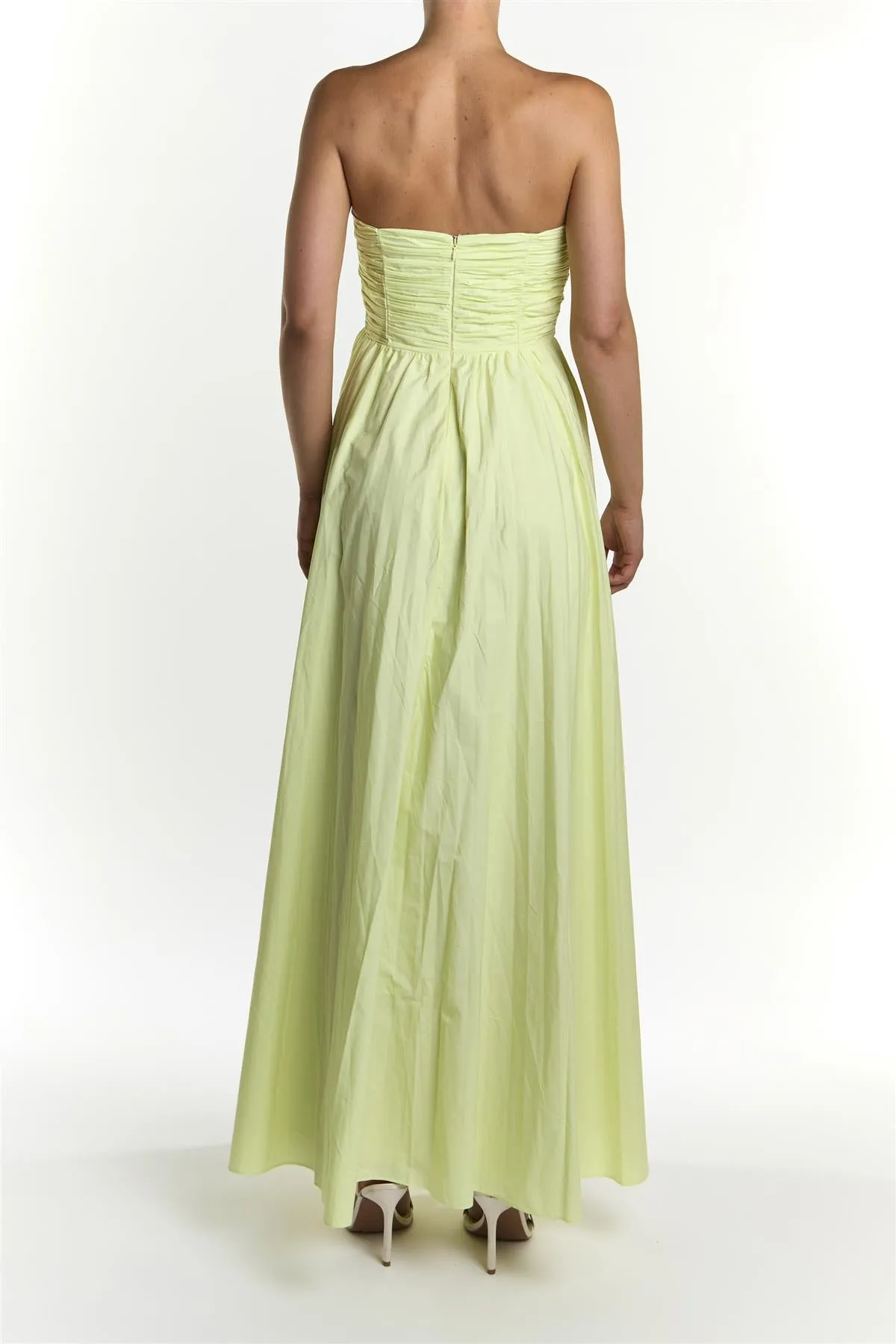 Lime Cream Pleated Maxi-Dress sold by True Decadence product image thumbnail 2