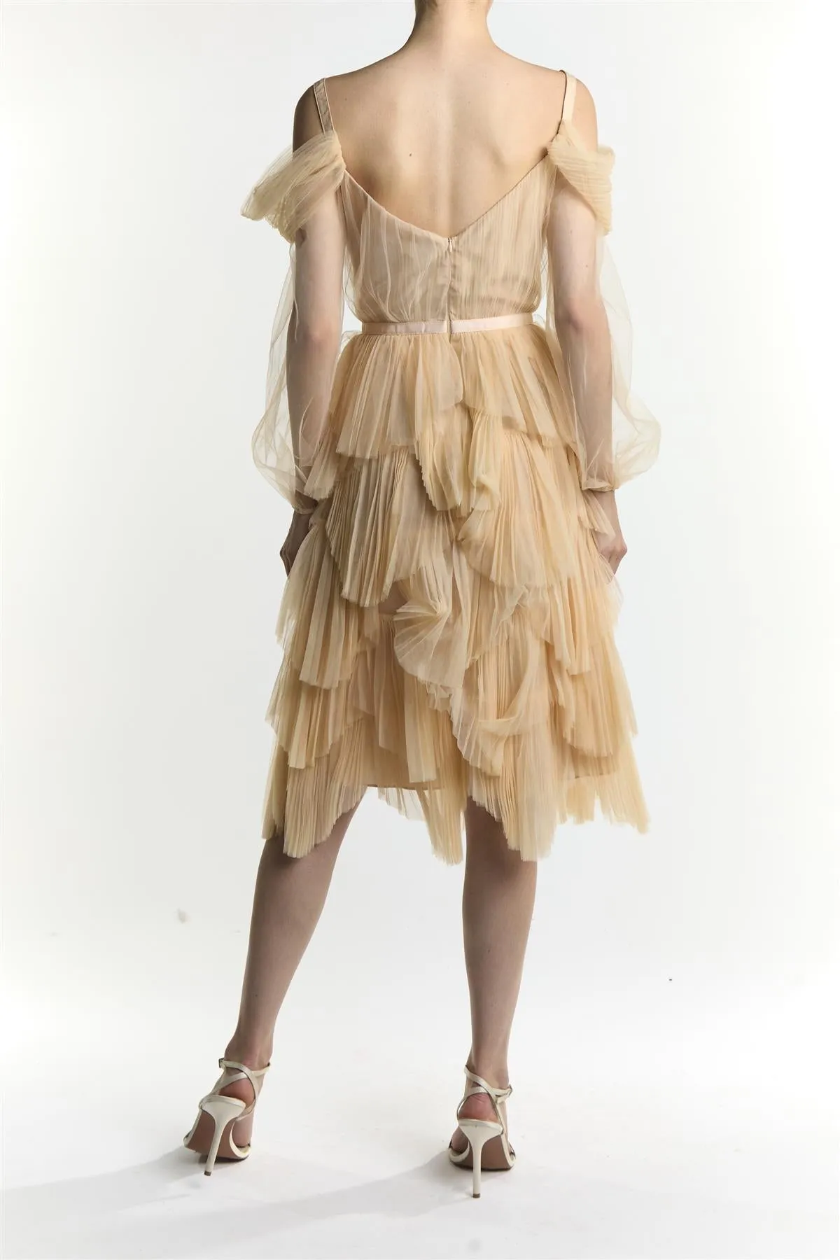 Light Stone Lara Pleated Tulle Skirt Midi-Dress sold by True Decadence product image thumbnail 2