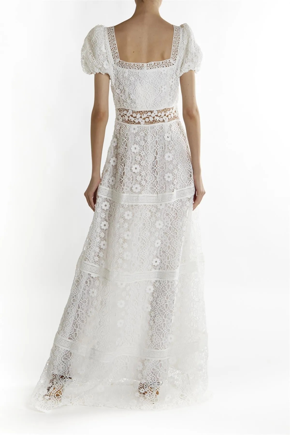White Lace Square Neck Maxi-Dresses sold by True Decadence product image thumbnail 2