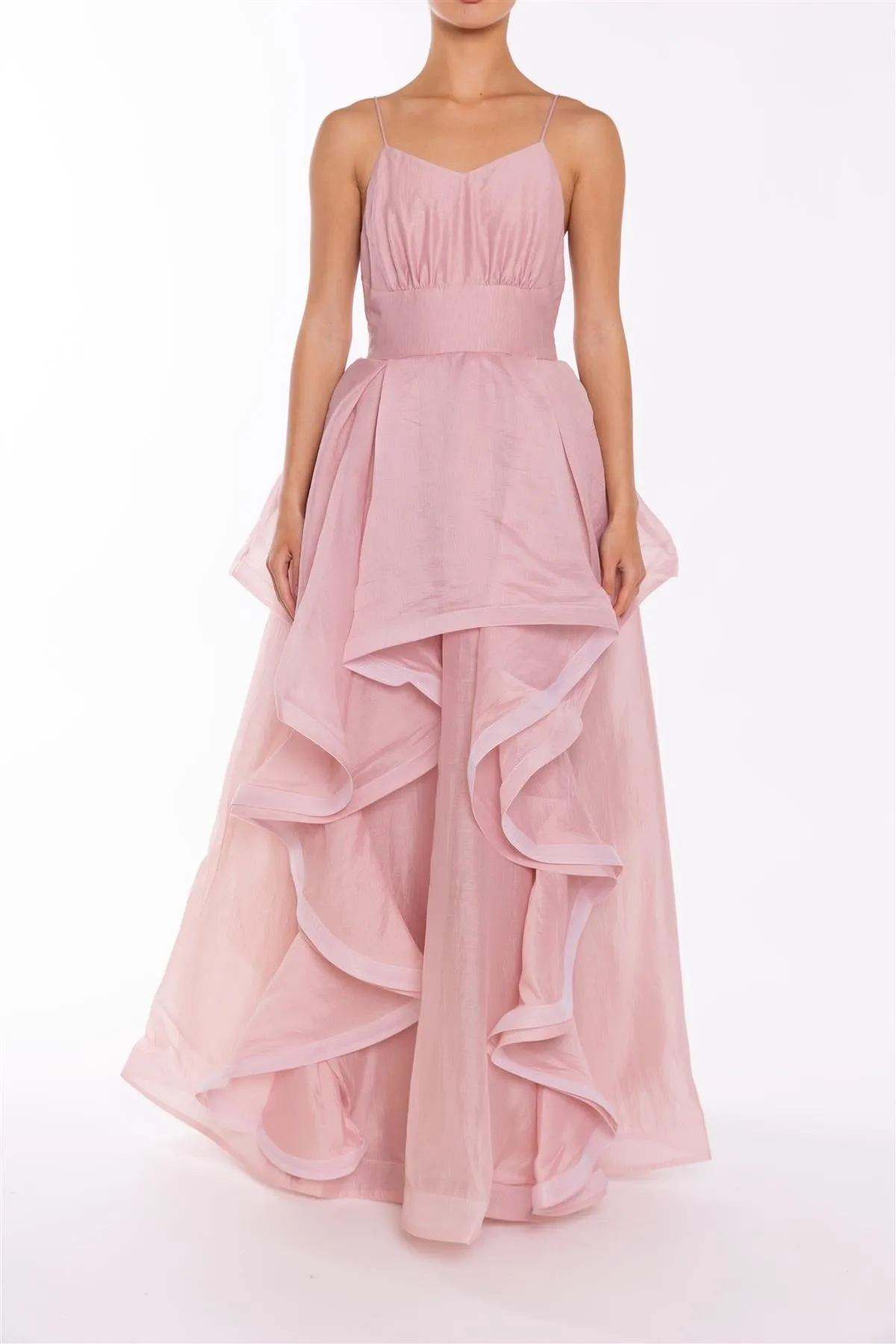 Ila Dusty Rose Ruffle Maxi Dress sold by True Decadence