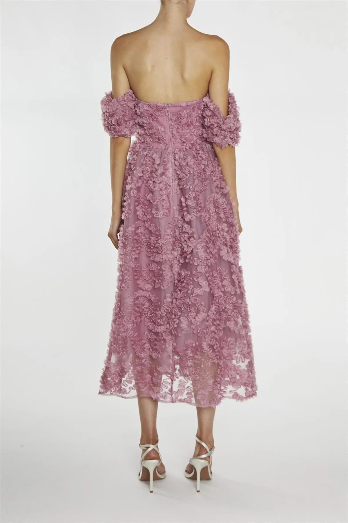 Amelia Dusty Rose Bardot Bust Cup Midi Dress sold by True Decadence product image thumbnail 2