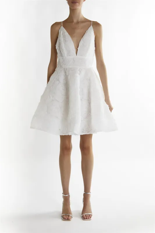 White Eloise Sculpted Mini-Dress made by True Decadence