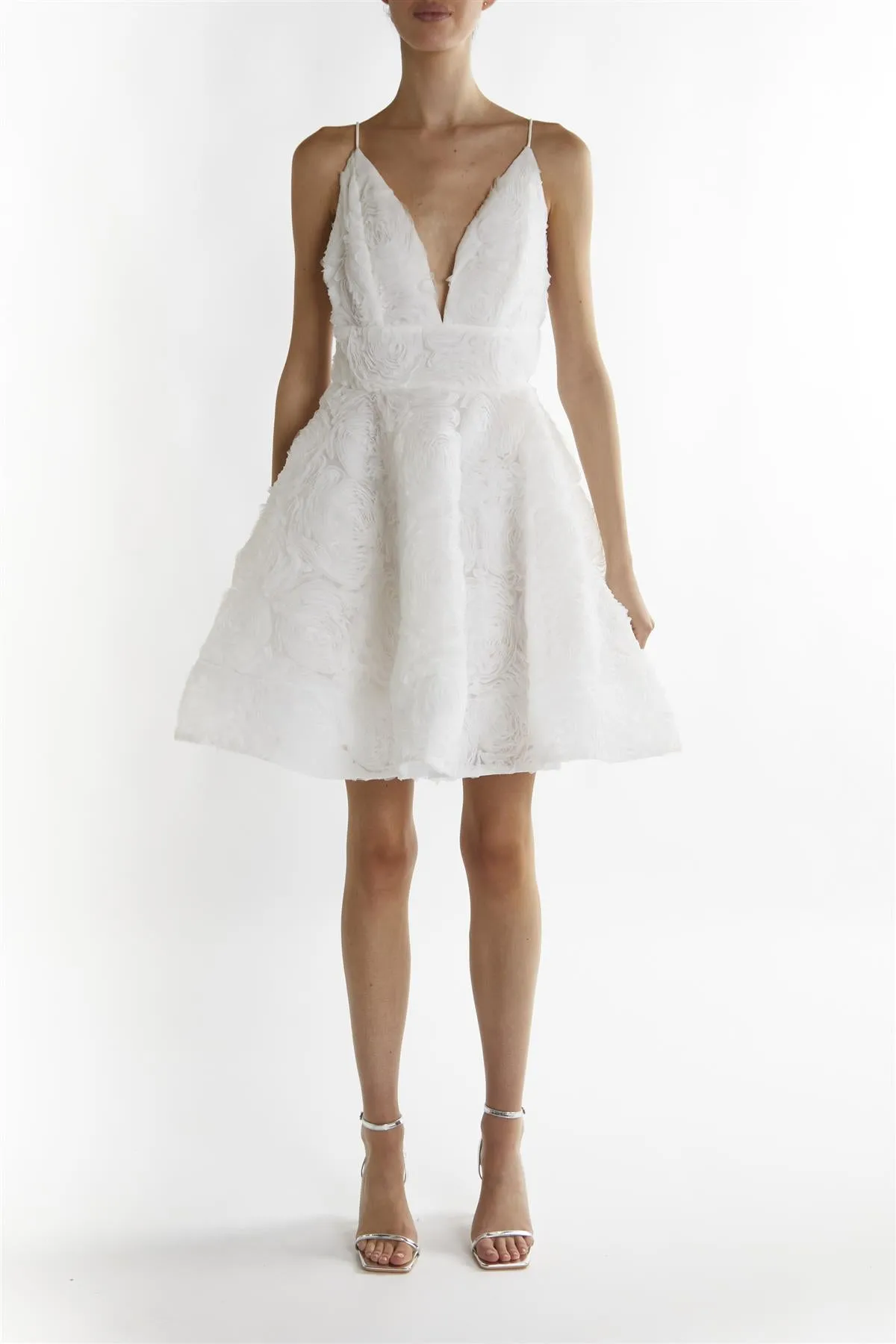 White Eloise Sculpted Mini-Dress sold by True Decadence