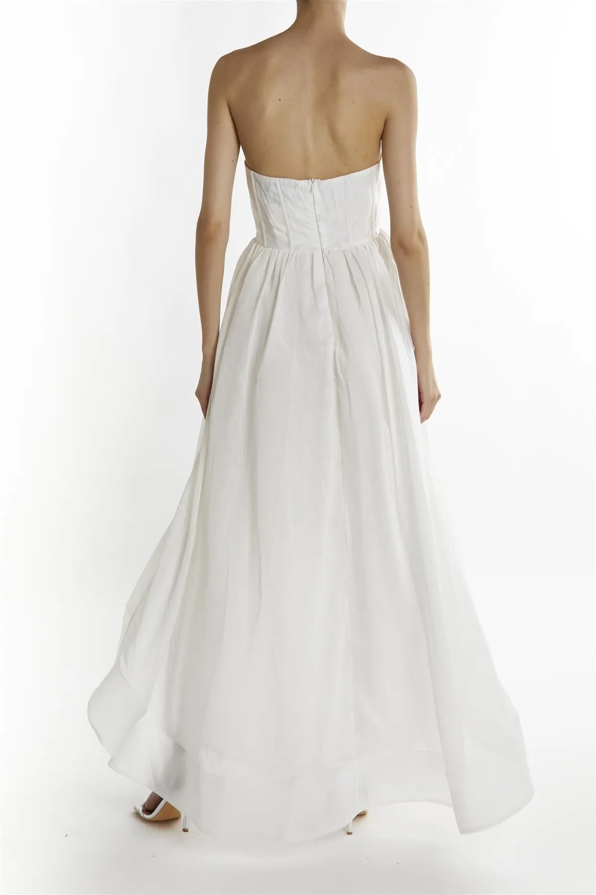 White Oaklynn Bandeau Hi-Lo Dress sold by True Decadence product image thumbnail 2