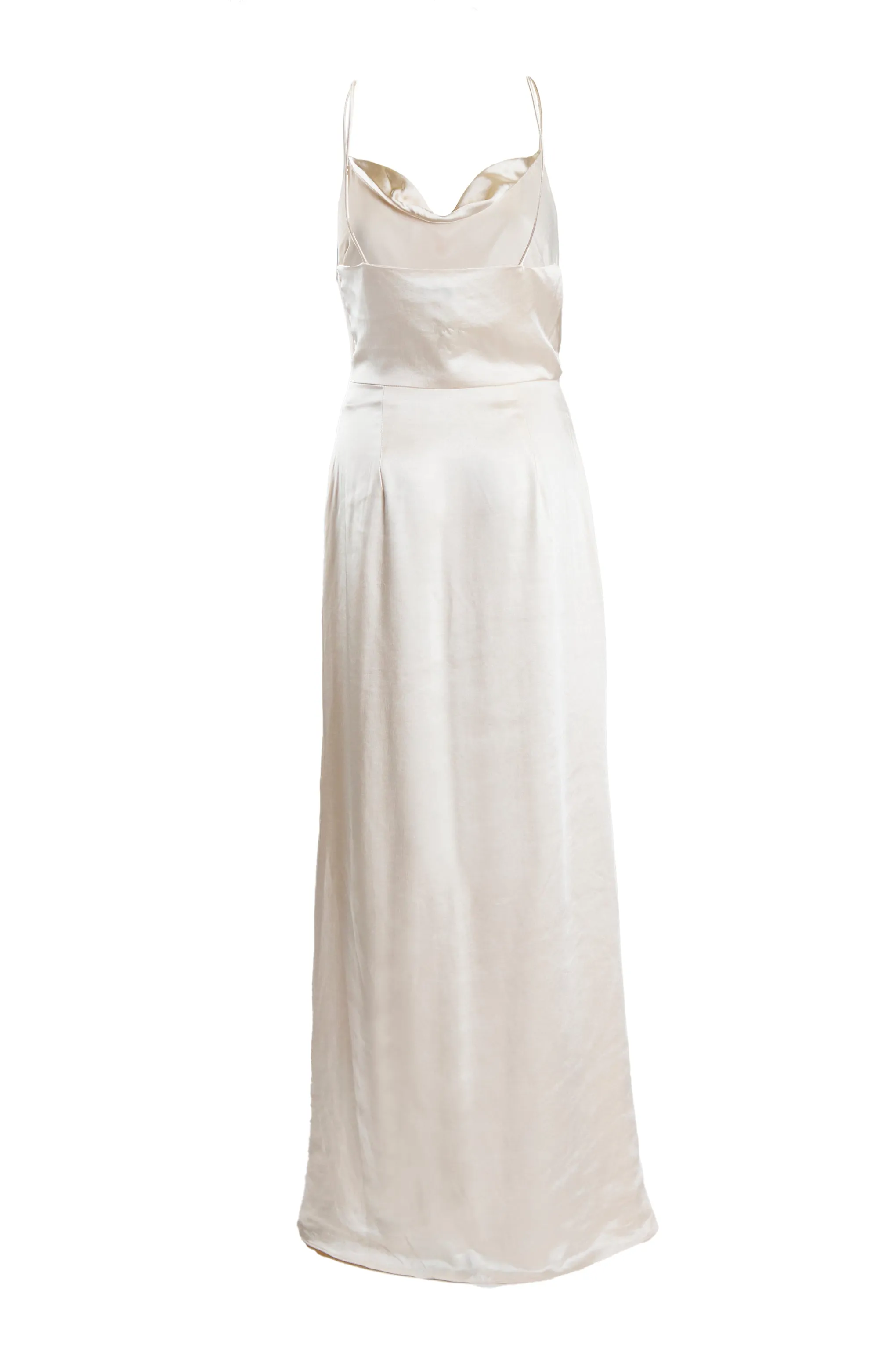 Vivian White Cowl-Neck Bias Cut Maxi-Dress sold by True Decadence product image thumbnail 4