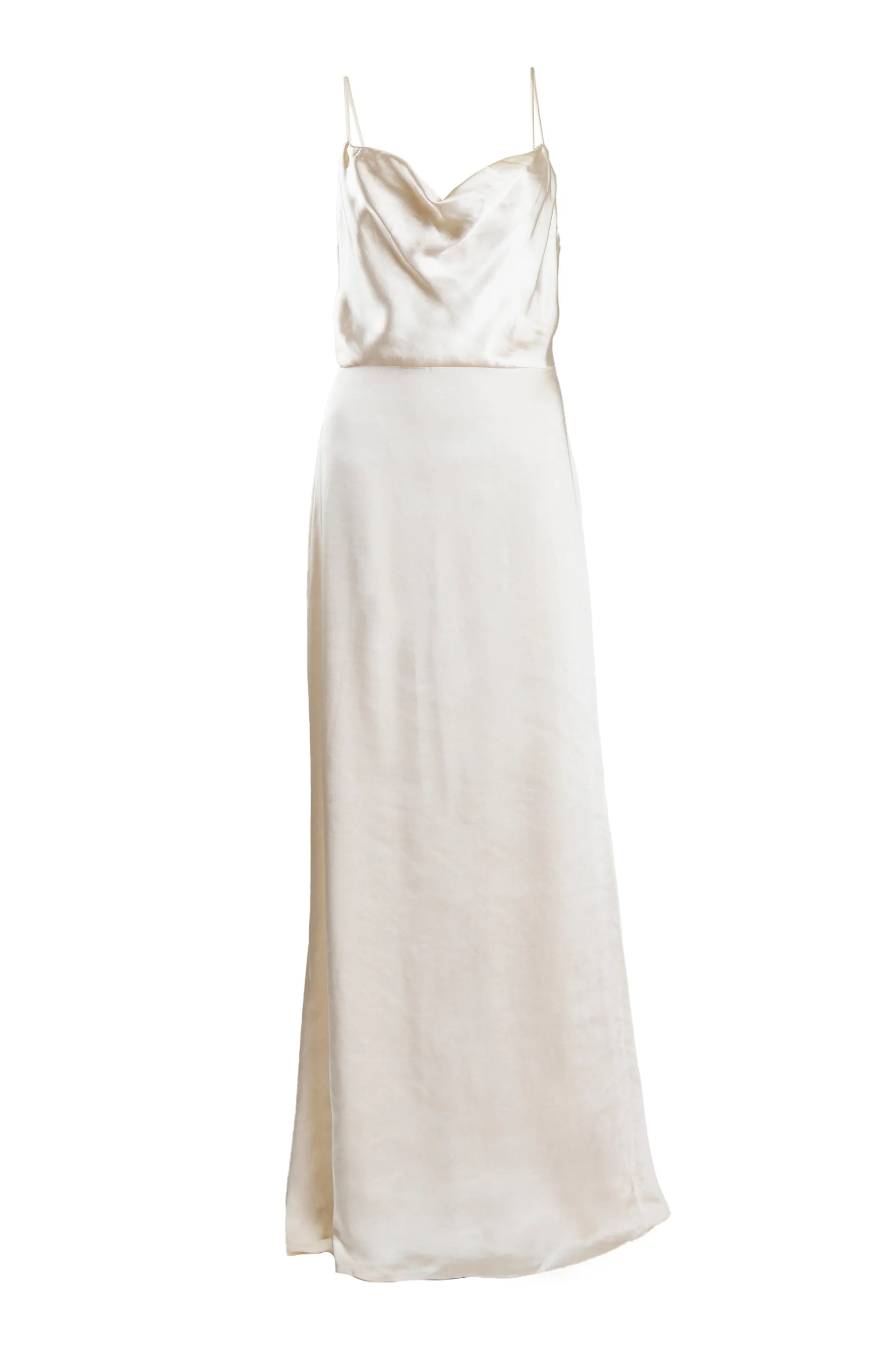 Vivian White Cowl-Neck Bias Cut Maxi-Dress sold by True Decadence product image thumbnail 3