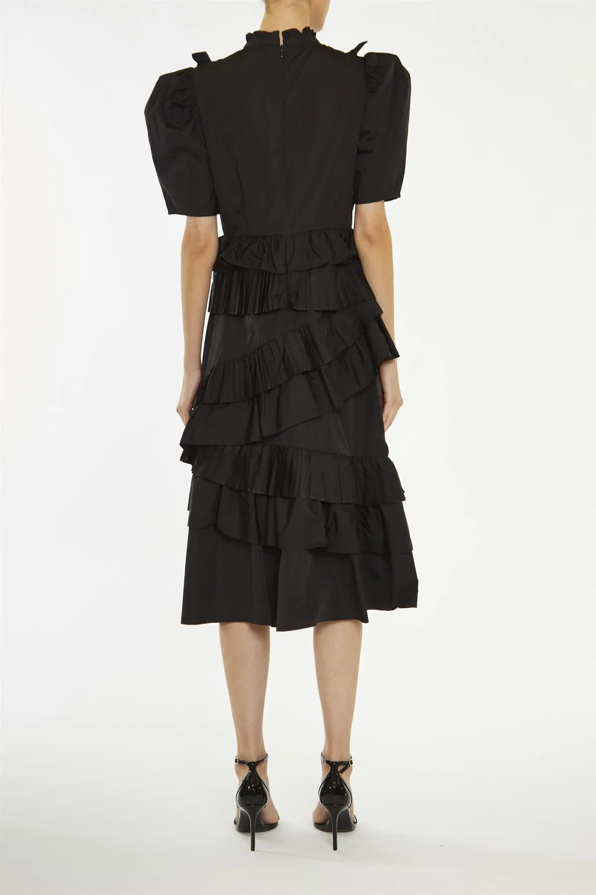 Delilah Black Puff-Sleeve Midi-Dress sold by True Decadence product image thumbnail 2