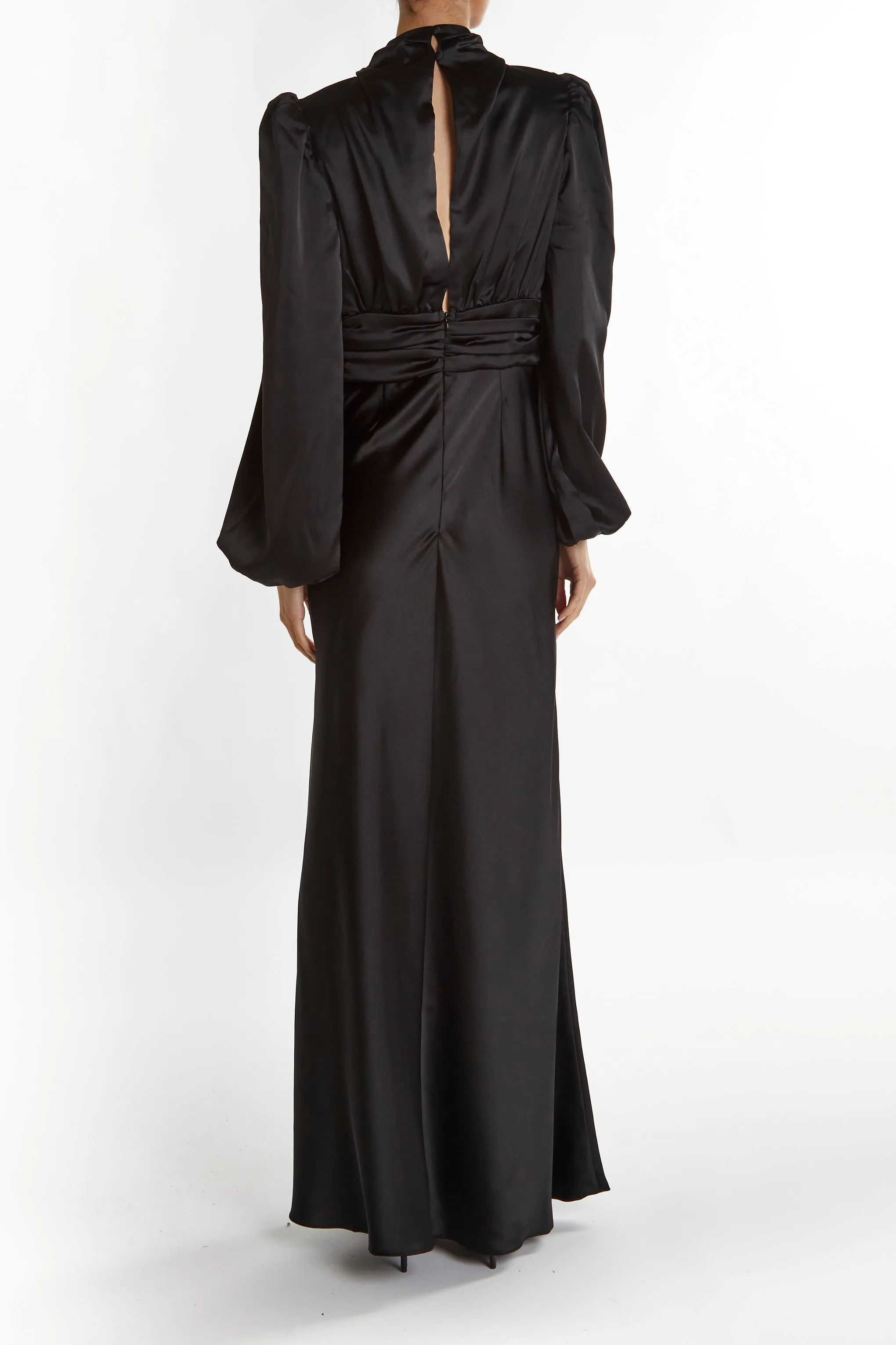 Sutton Black High Cowl-Neck Maxi Dress sold by True Decadence product image thumbnail 2