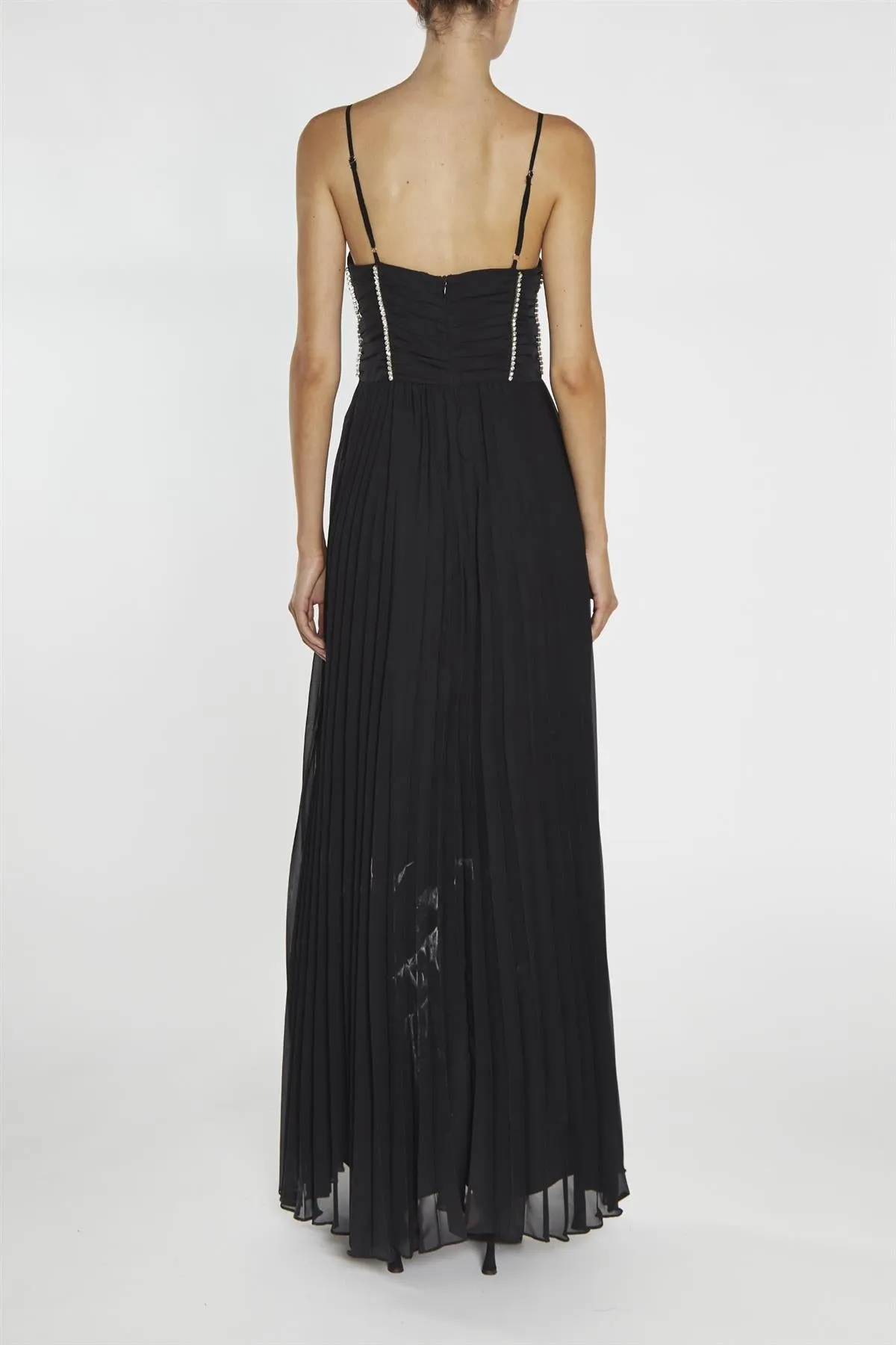 Elaina Black Diamante Trimmed Bust Maxi Dress sold by True Decadence product image thumbnail 2