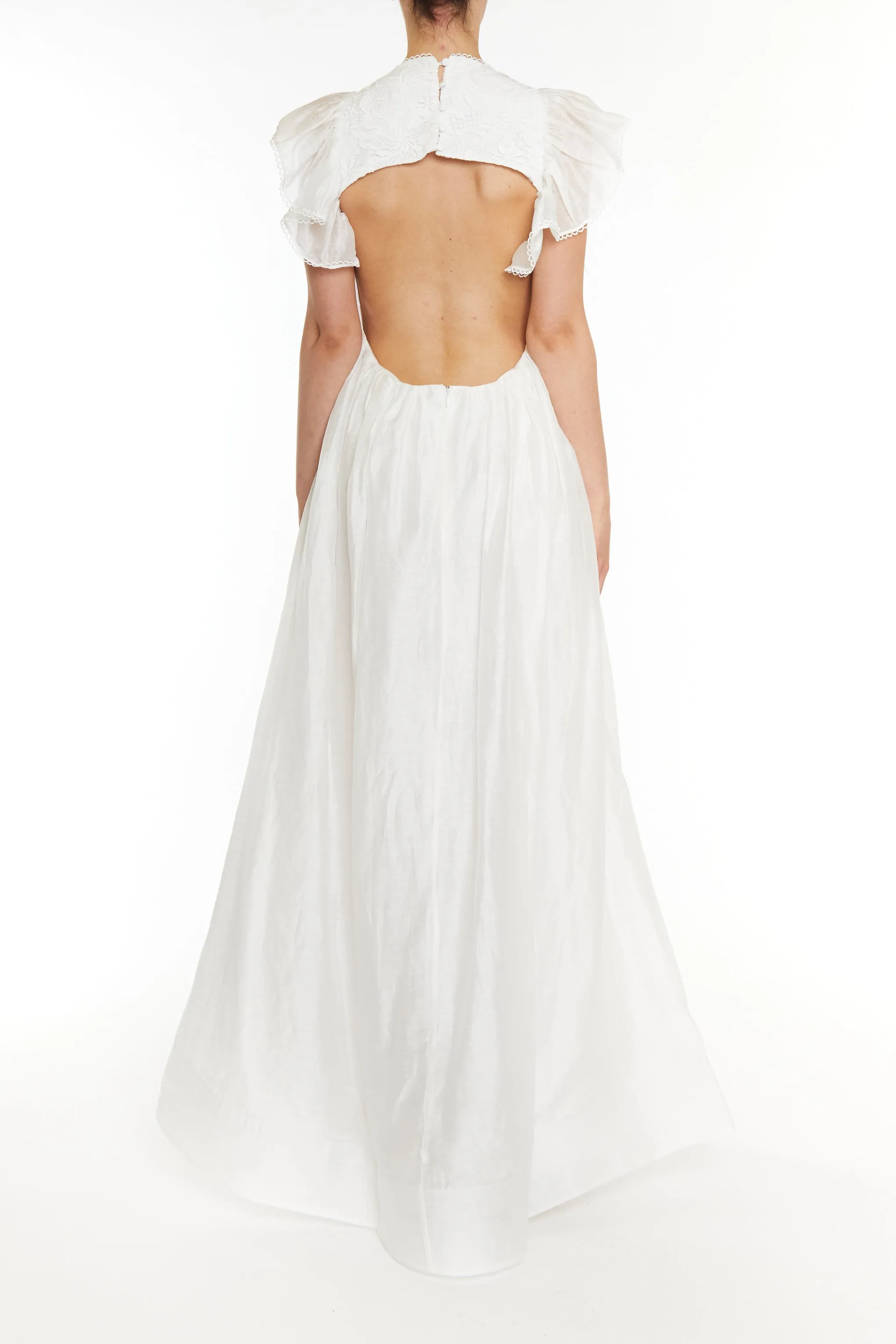 Birdie White Open Back Maxi Dress sold by True Decadence product image thumbnail 2