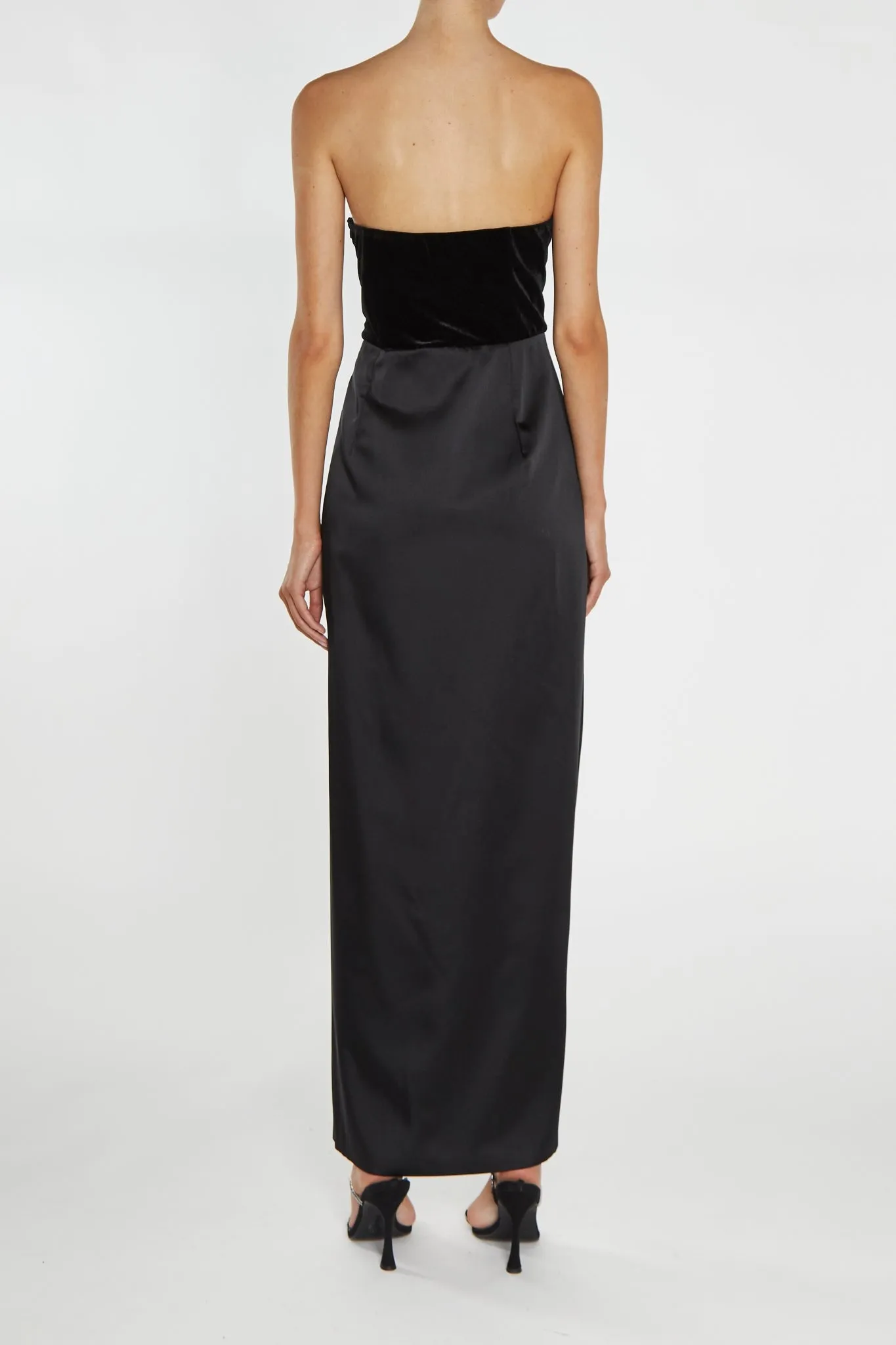 Alexis Black Bandeau Draped Maxi Dress sold by True Decadence product image thumbnail 2