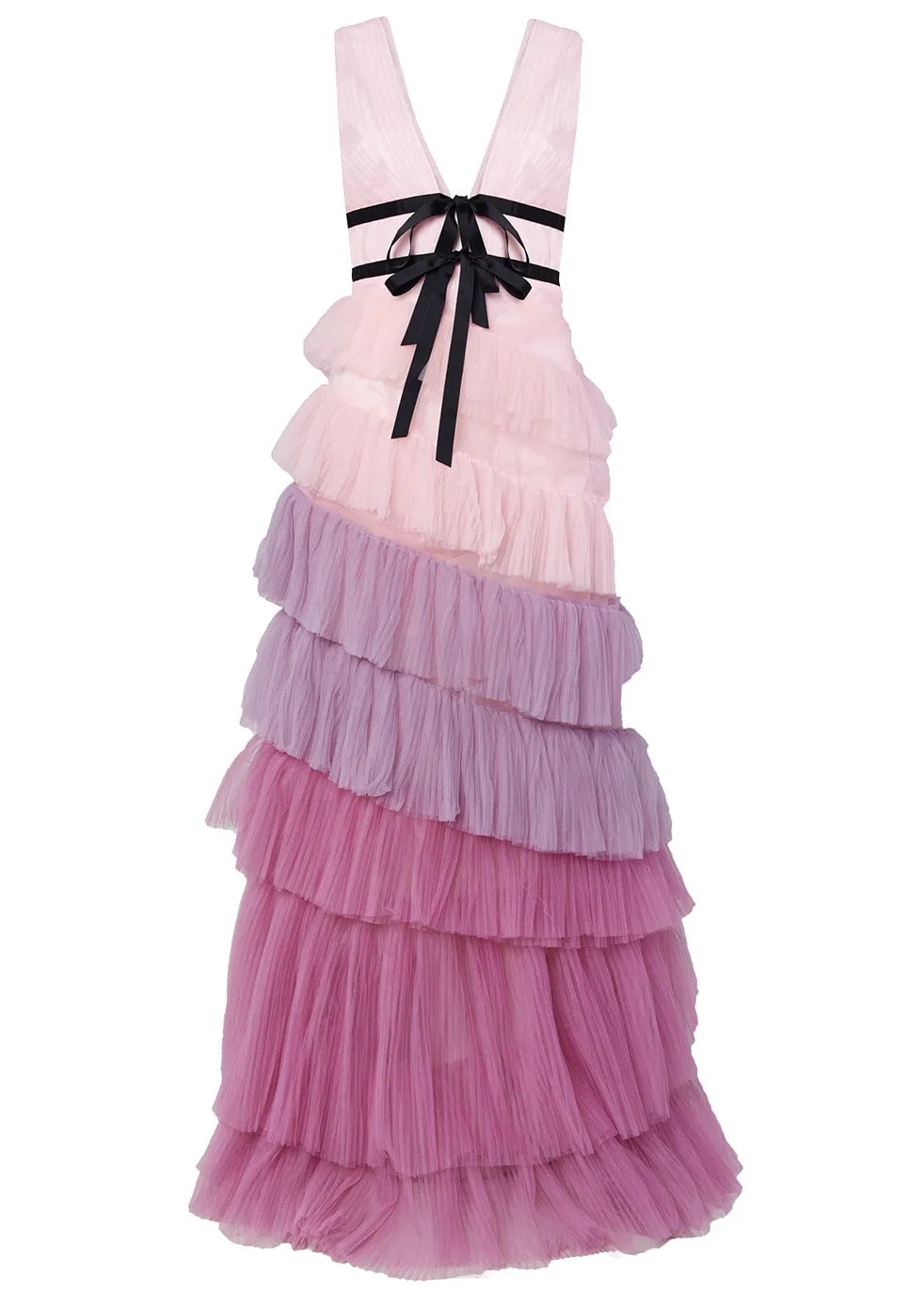 Layla Lilac Ombre Pleated Tired Maxi-Dress sold by True Decadence product image thumbnail 3