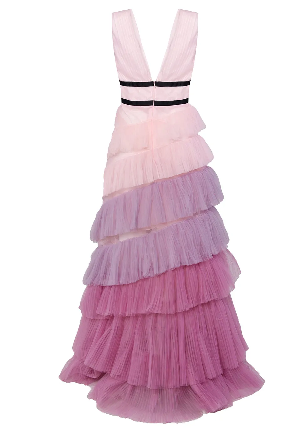 Layla Lilac Ombre Pleated Tired Maxi-Dress sold by True Decadence product image thumbnail 4