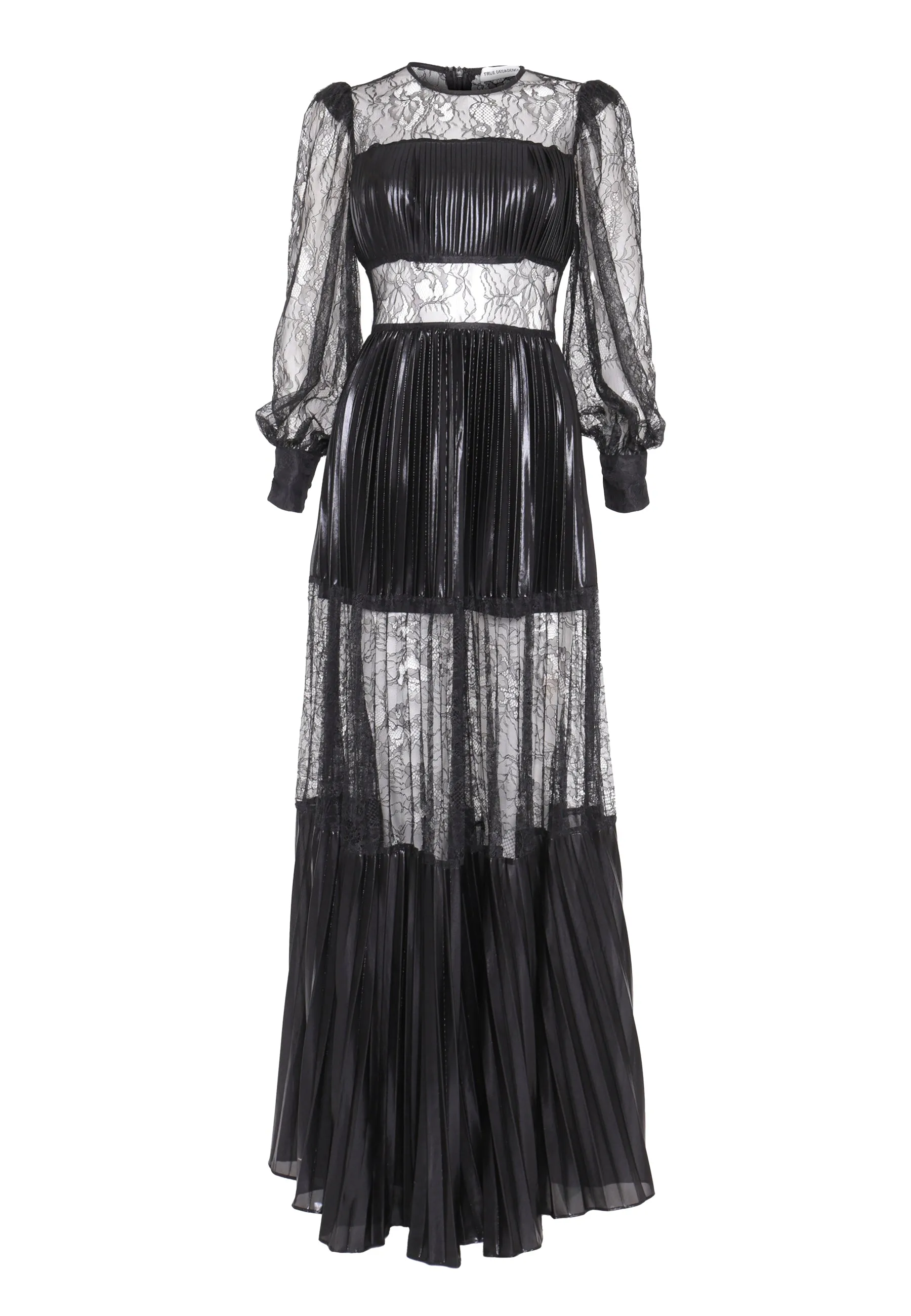 Amanda Black Sheer Pleated Maxi Dress sold by True Decadence product image thumbnail 2