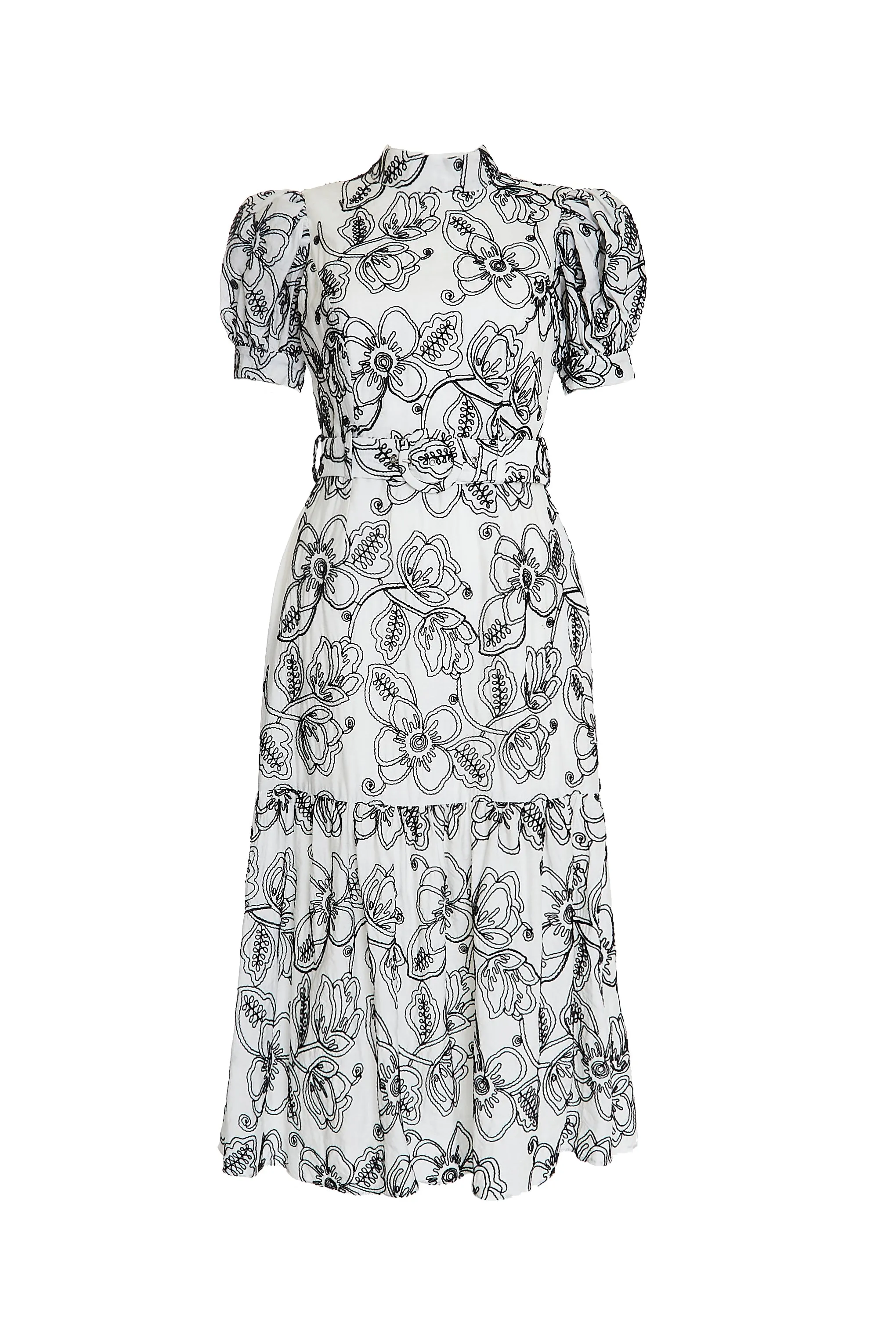 Helena White Corded Flower Midi-Dress sold by True Decadence product image thumbnail 3