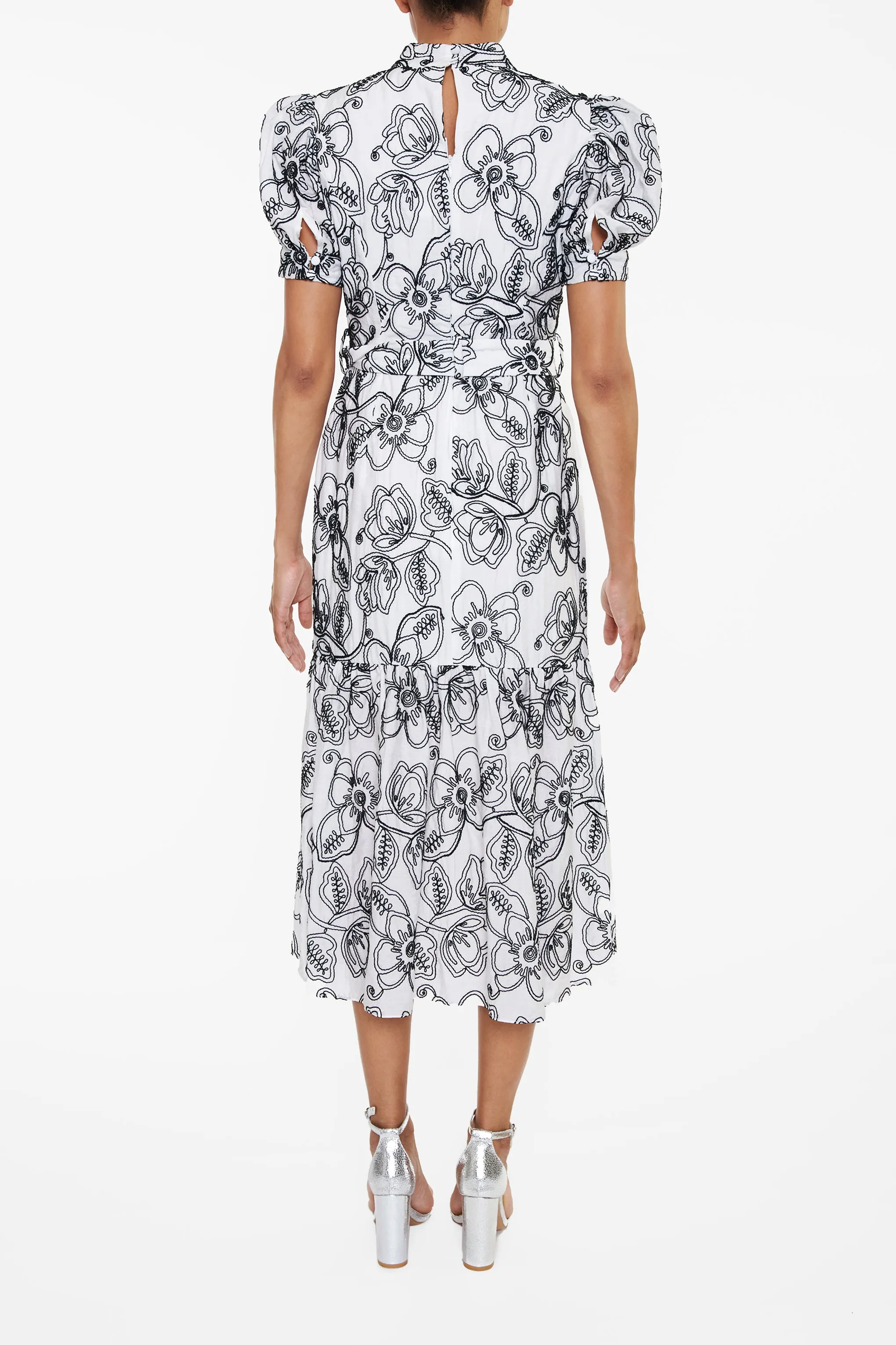 Helena White Corded Flower Midi-Dress sold by True Decadence product image thumbnail 2