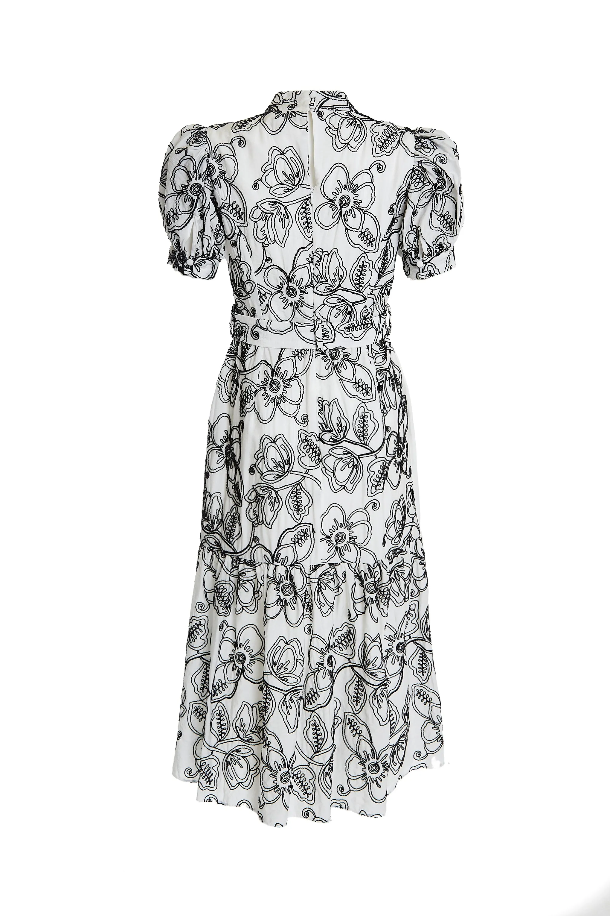 Helena White Corded Flower Midi-Dress sold by True Decadence product image thumbnail 4