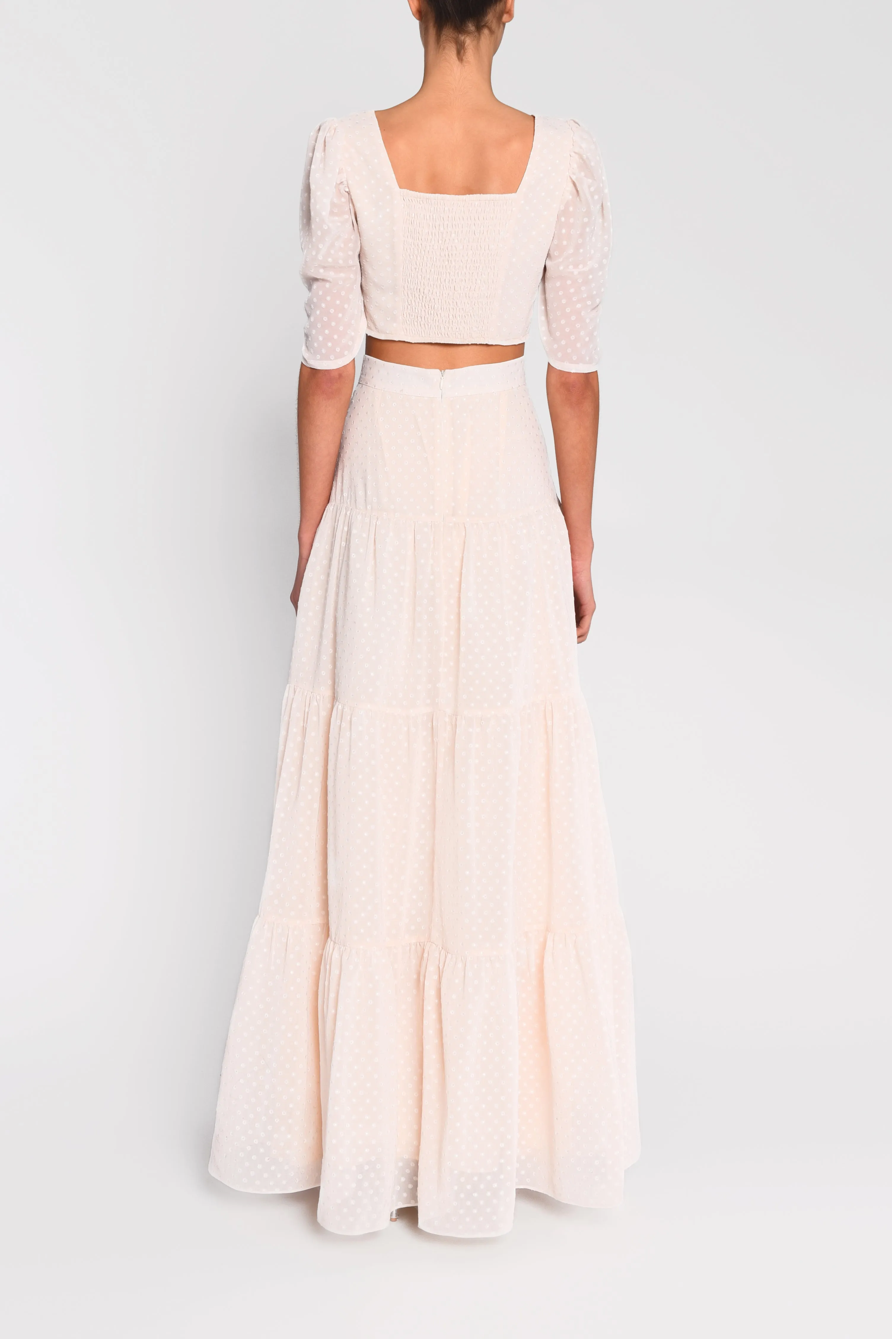 Cream Dobby Spot Cropped Top sold by True Decadence product image thumbnail 2