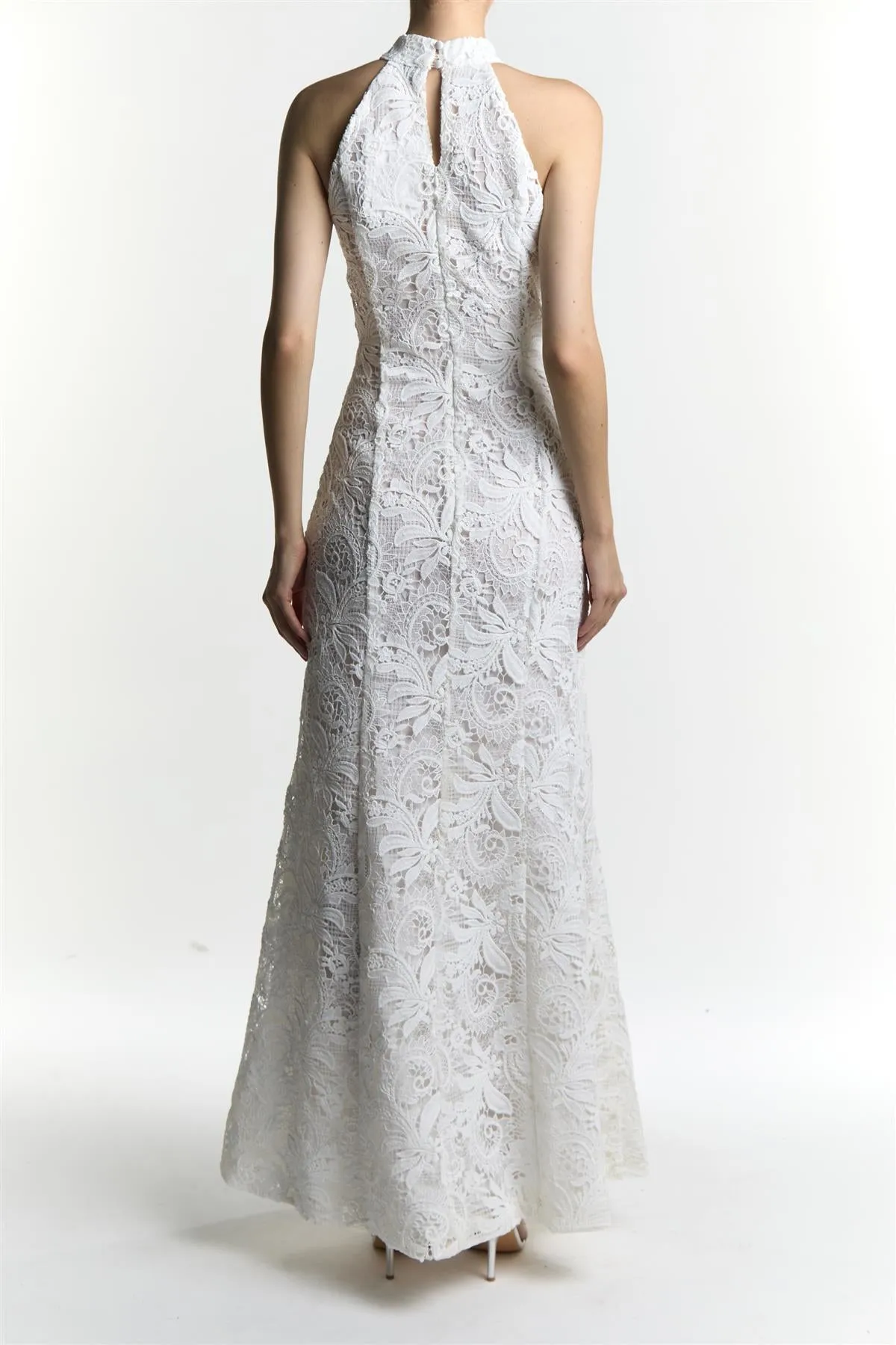 Lilith White Halter Maxi Dress with Split sold by True Decadence product image thumbnail 3