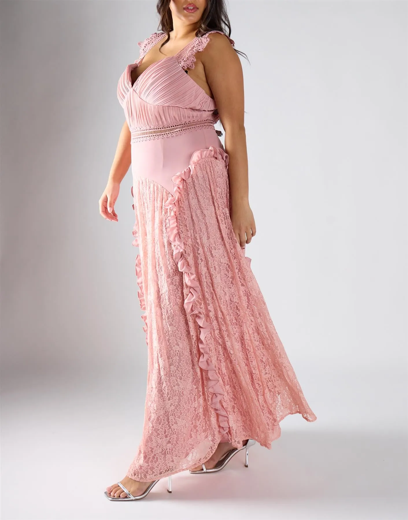 True Decadence Curve Soft Nude A-Line Dress Maxi Dress sold by True Decadence product image thumbnail 3