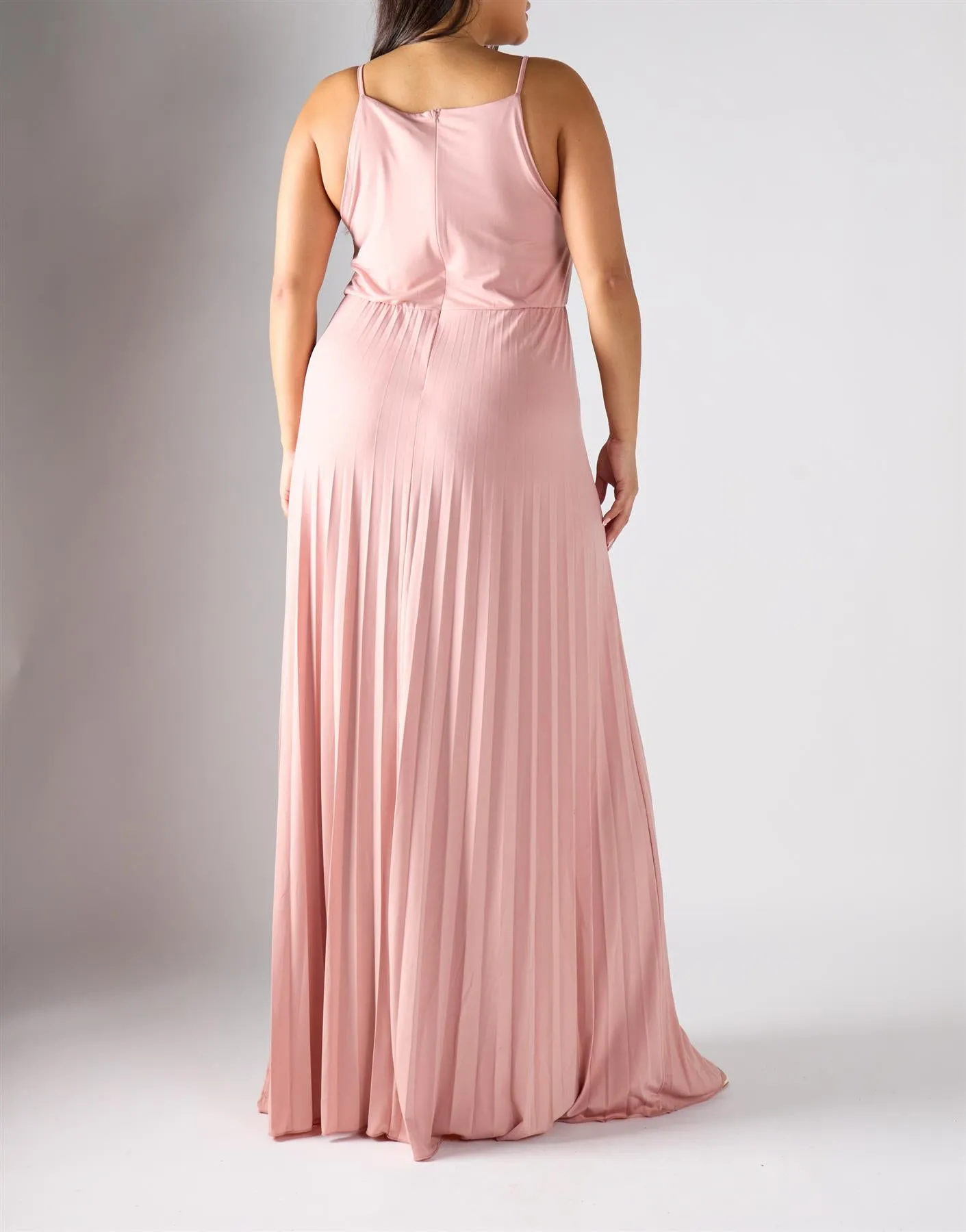True Decadence Curve Dusty Pink A-Line Maxi Pleated Dress sold by True Decadence product image thumbnail 4