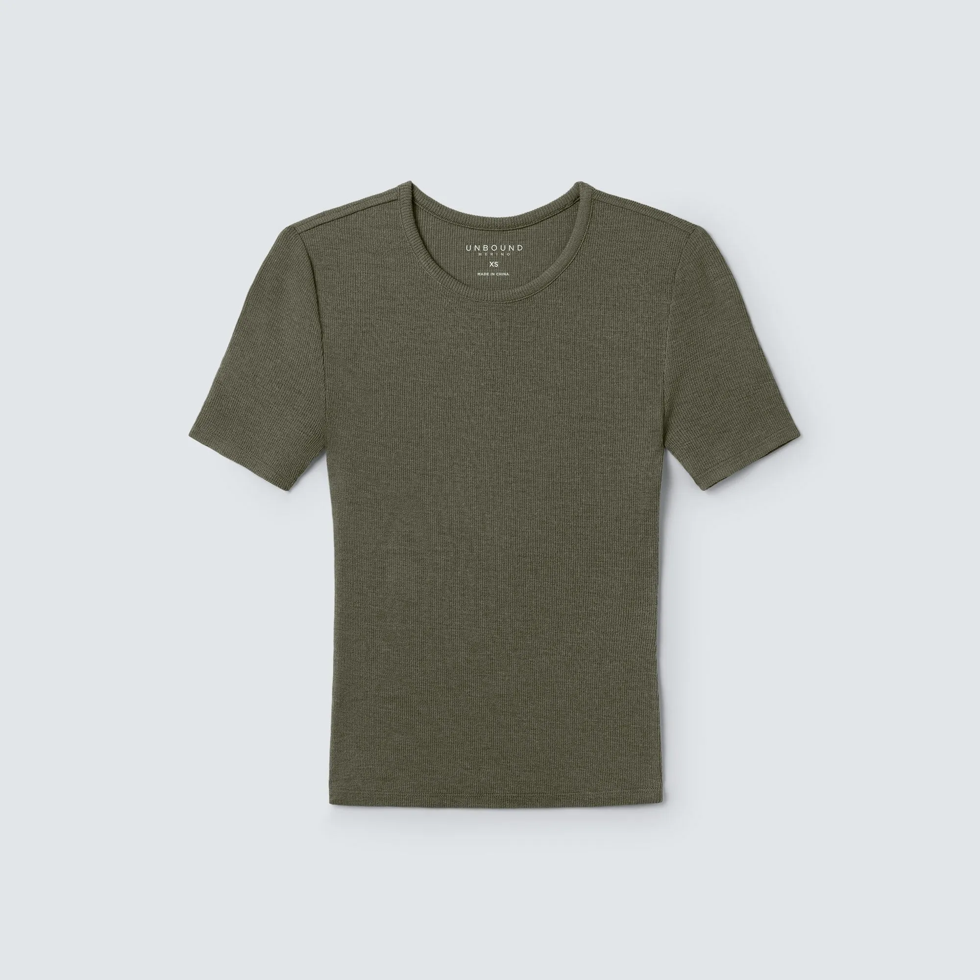 Women's Rib Fitted Crew Neck T-Shirt sold by Unbound Merino product image thumbnail 5