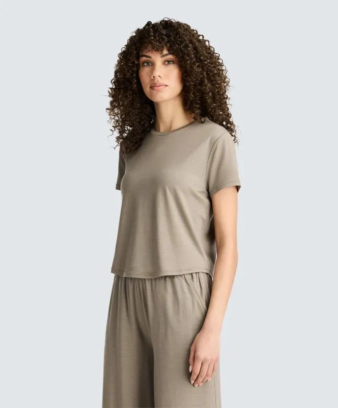 Women's Ultrafine Merino Sleep Top sold by Unbound Merino