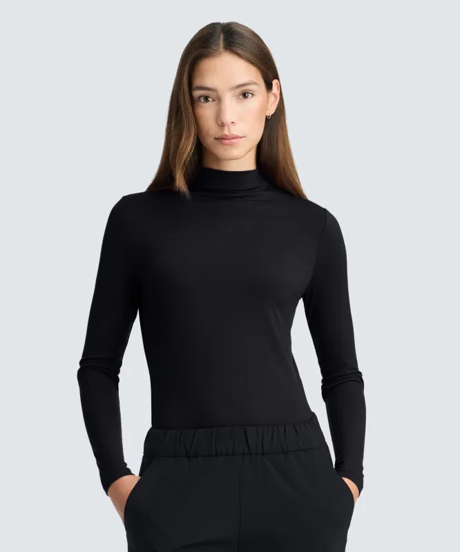 Women's Merino Mock Neck Top sold by Unbound Merino