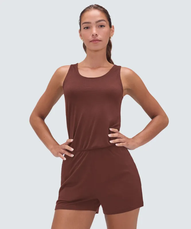 Women's Merino Travel Romper sold by Unbound Merino