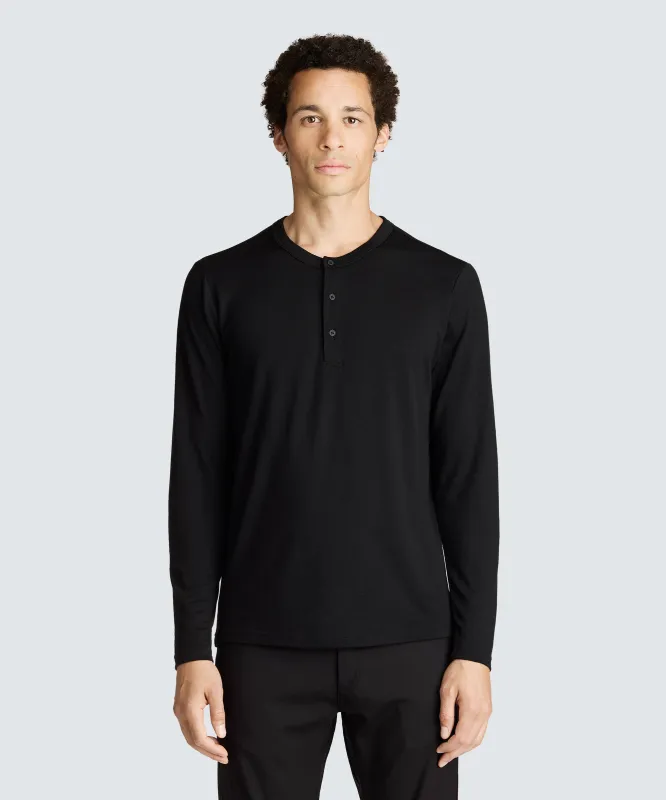 Men's Long Sleeve Merino Henley sold by Unbound Merino