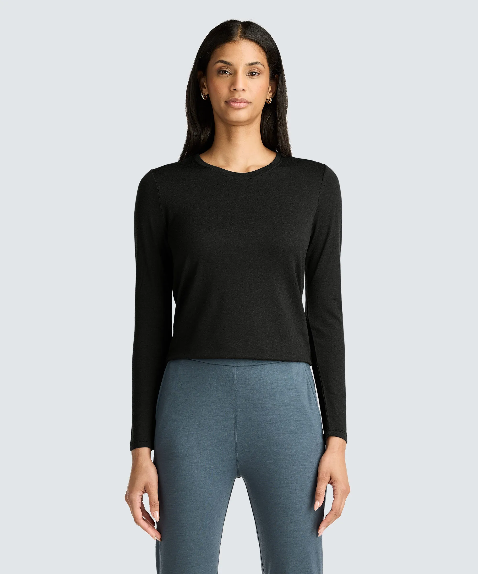 Women's Long Sleeve Merino Crew sold by Unbound Merino