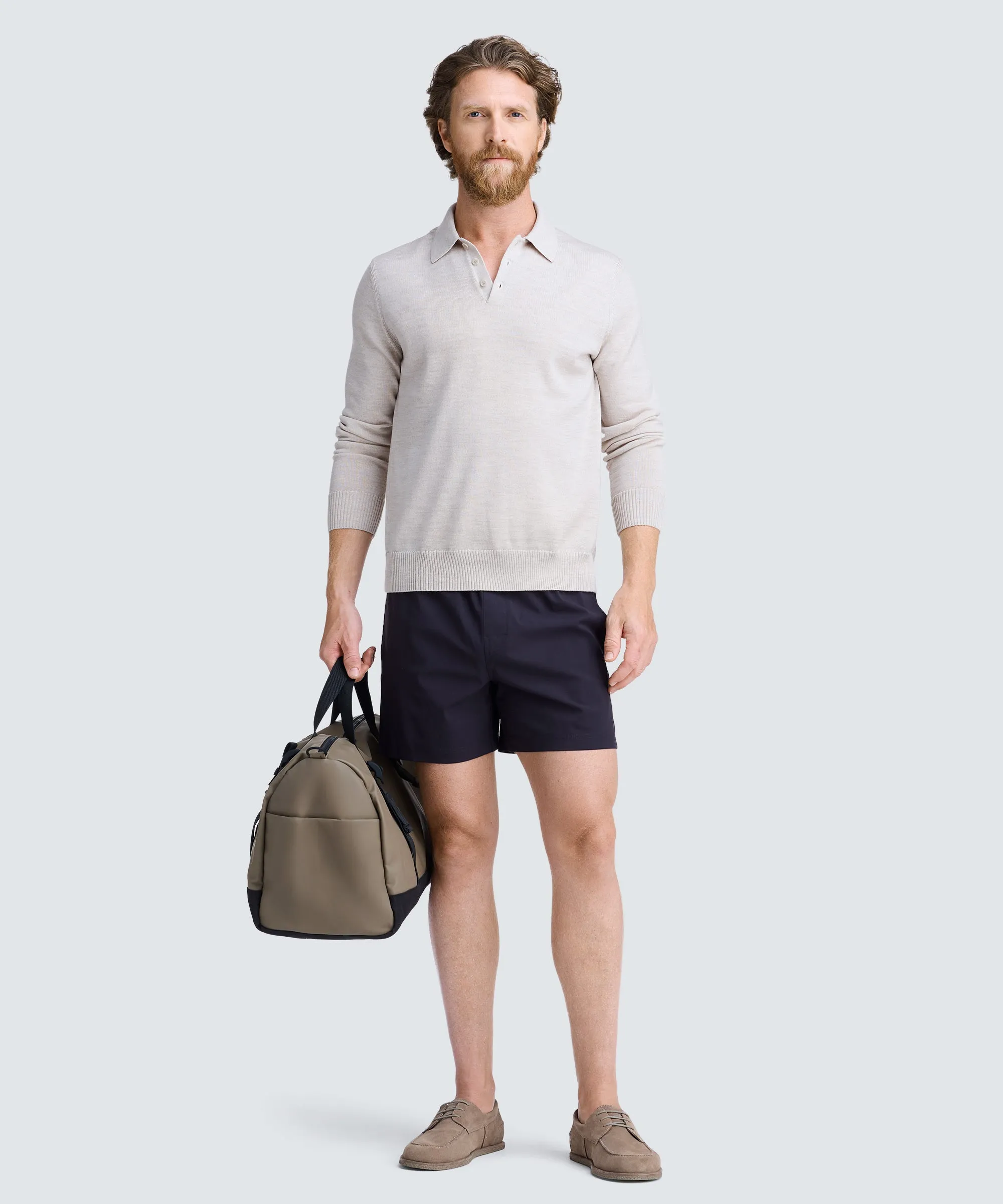 Men's Merino Knit Long Sleeve Polo sold by Unbound Merino product image thumbnail 2