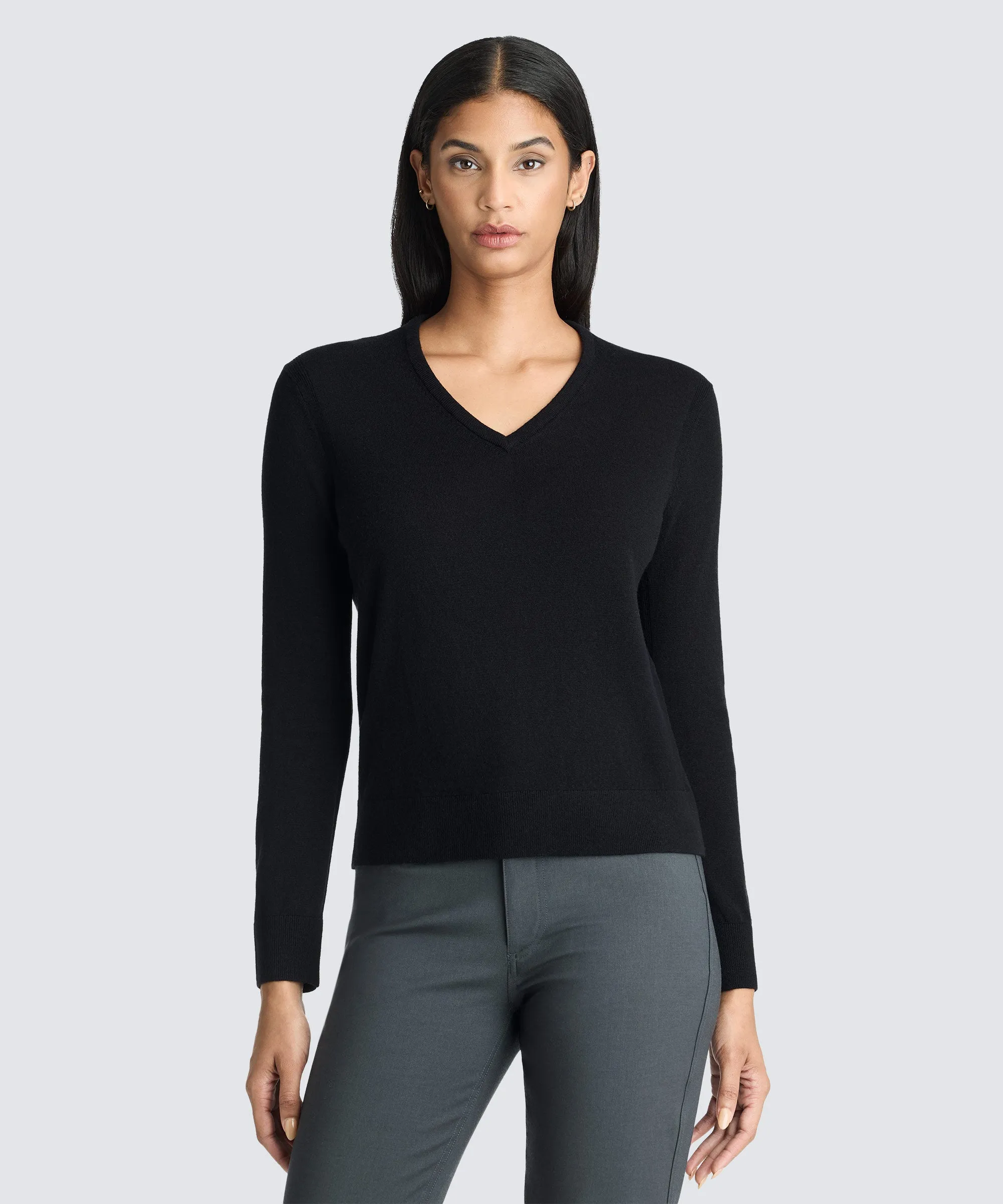 Women's Merino V-Neck Sweater sold by Unbound Merino