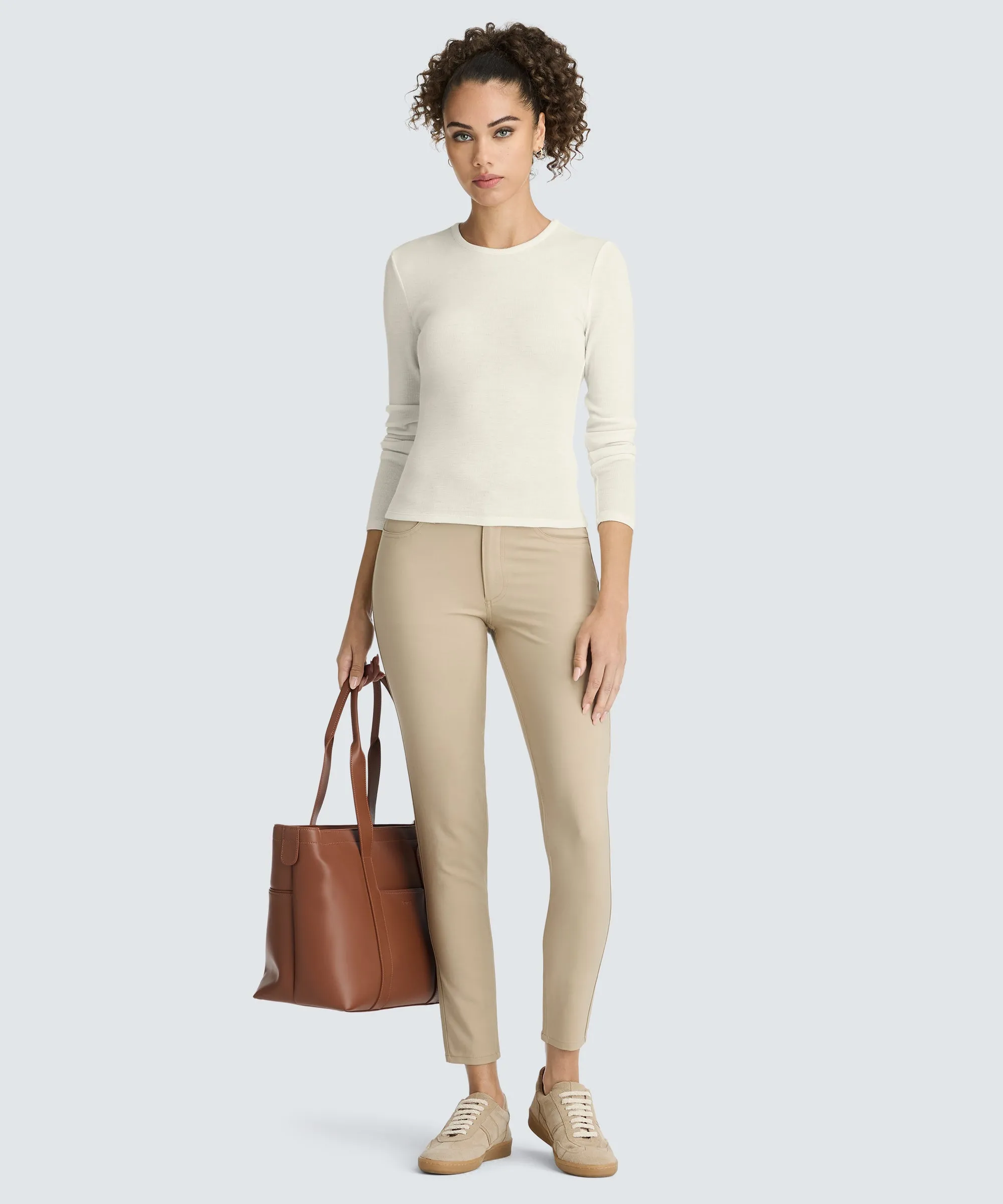 Women's Rib Fitted Long Sleeve Crew sold by Unbound Merino product image thumbnail 2