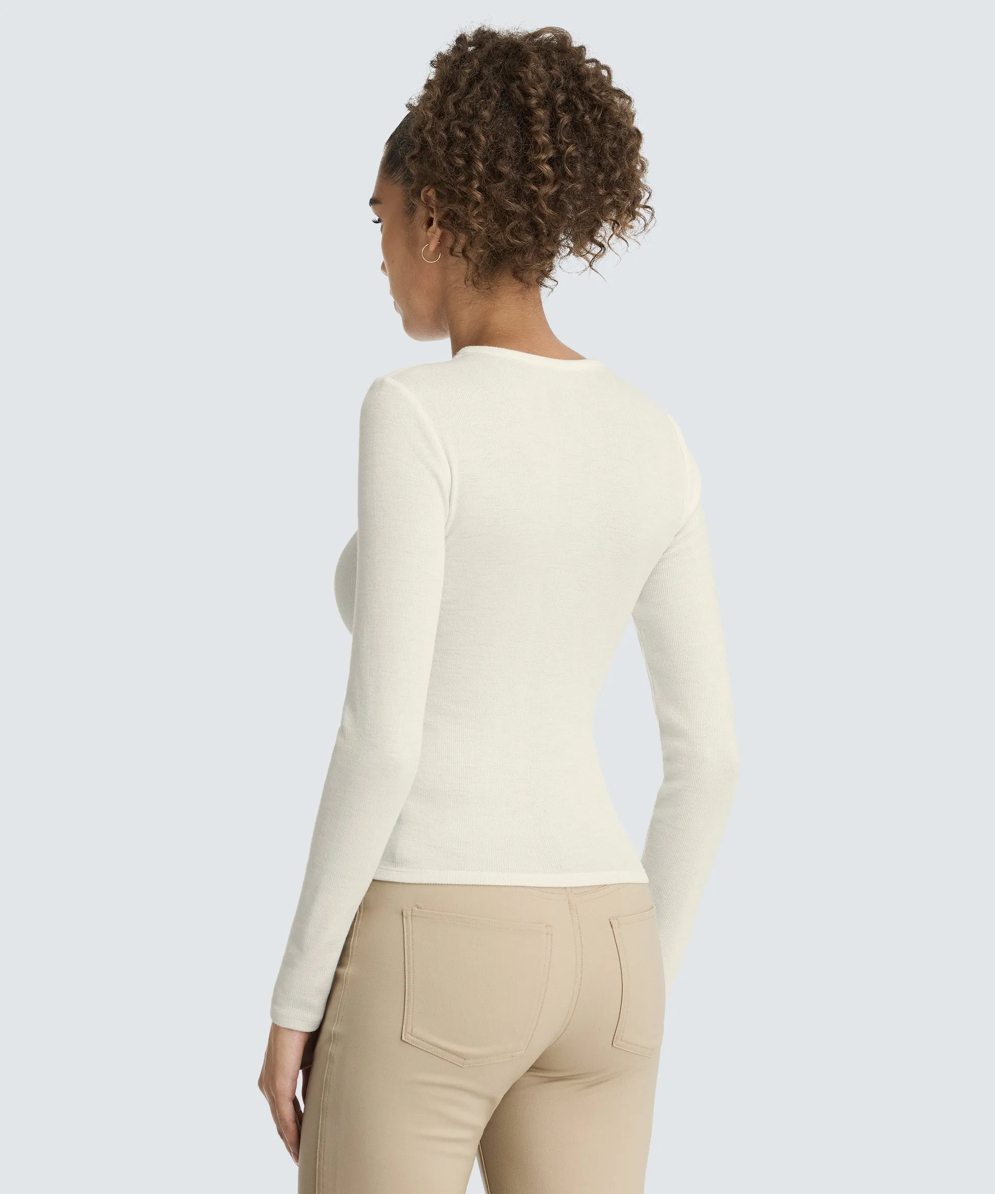 Women's Rib Fitted Long Sleeve Crew sold by Unbound Merino product image thumbnail 4