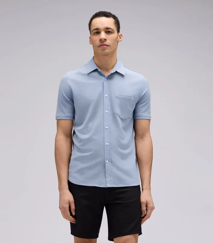 Men's Short Sleeve Merino Button-Up made by Unbound Merino