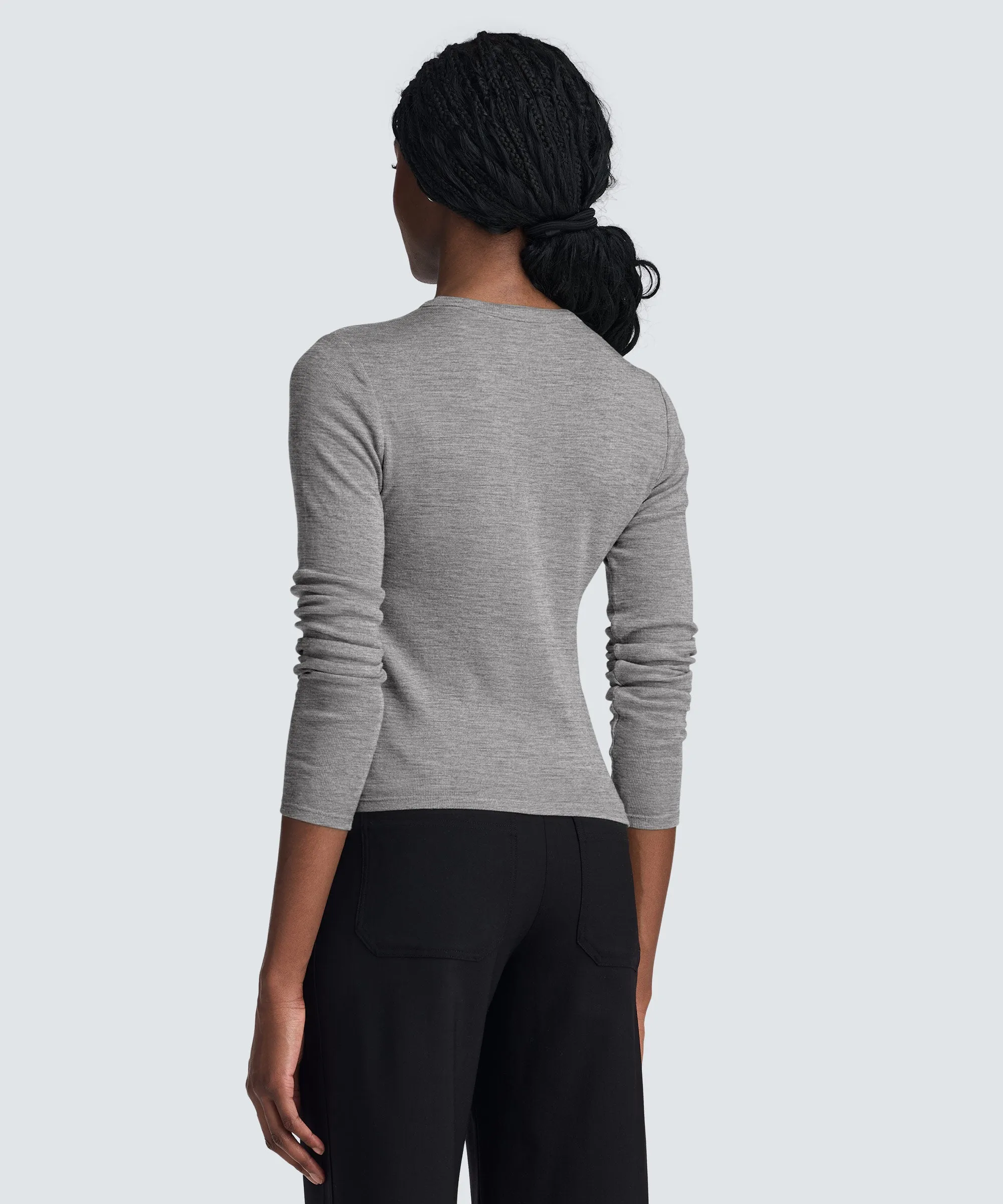Women's Merino Rib Henley sold by Unbound Merino product image thumbnail 4