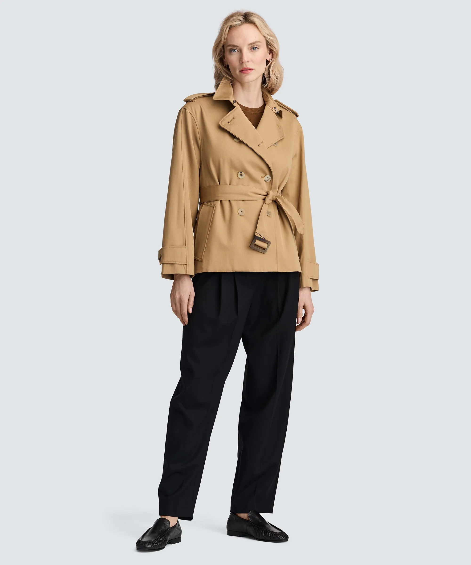 Women's Merino Short Trench Coat sold by Unbound Merino product image thumbnail 4