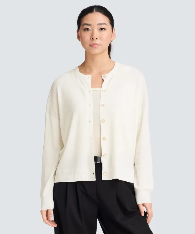 Women's Fine Knit Merino Cardigan made by Unbound Merino