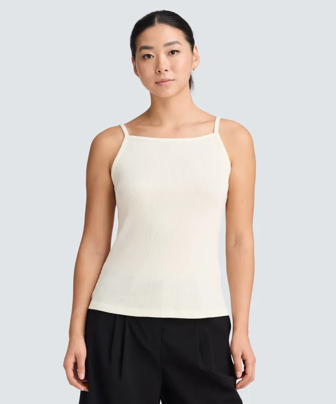 Women's Merino Tencel Rib Tank made by Unbound Merino