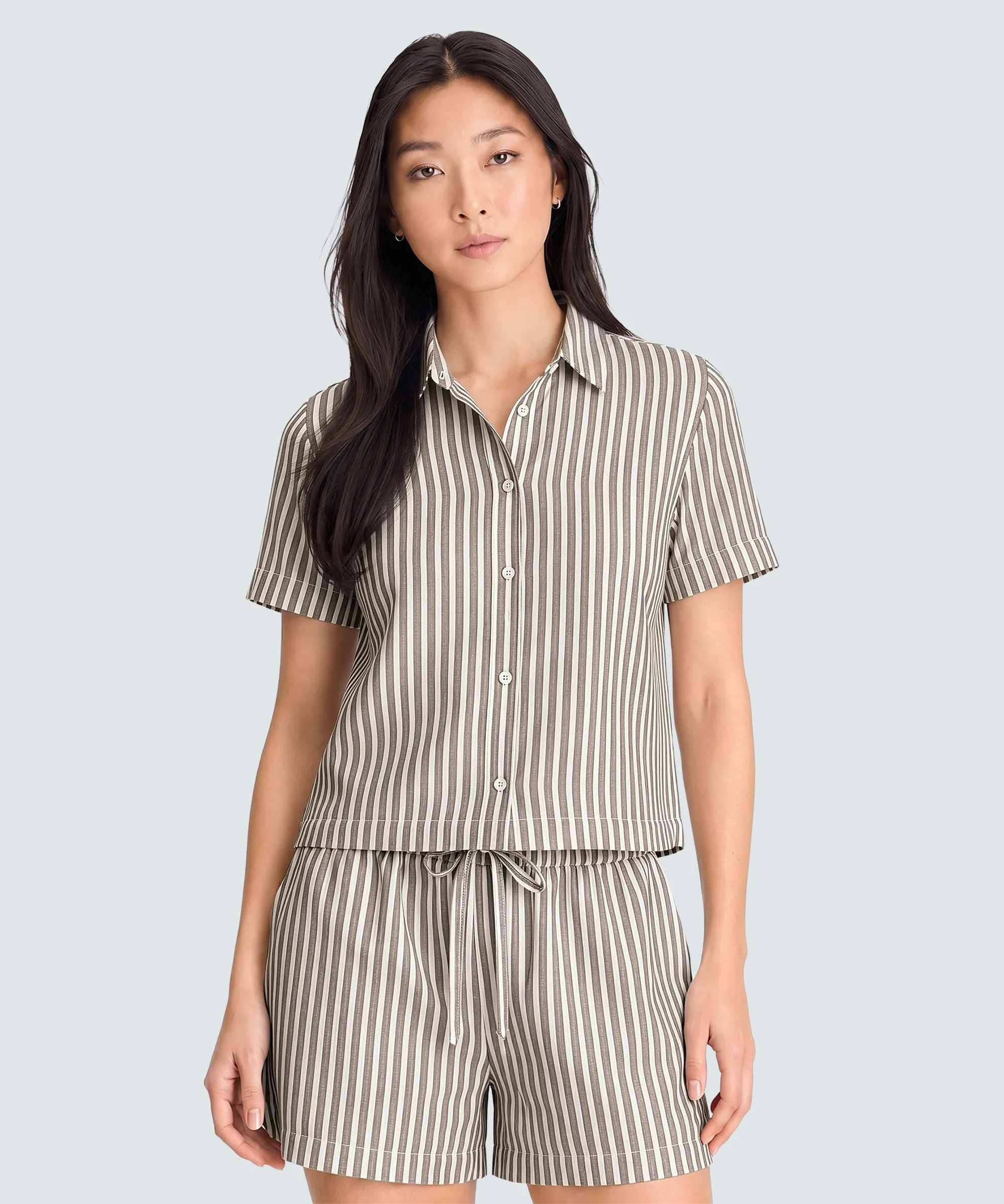 Women’s Merino Linen Short Sleeve Shirt sold by Unbound Merino