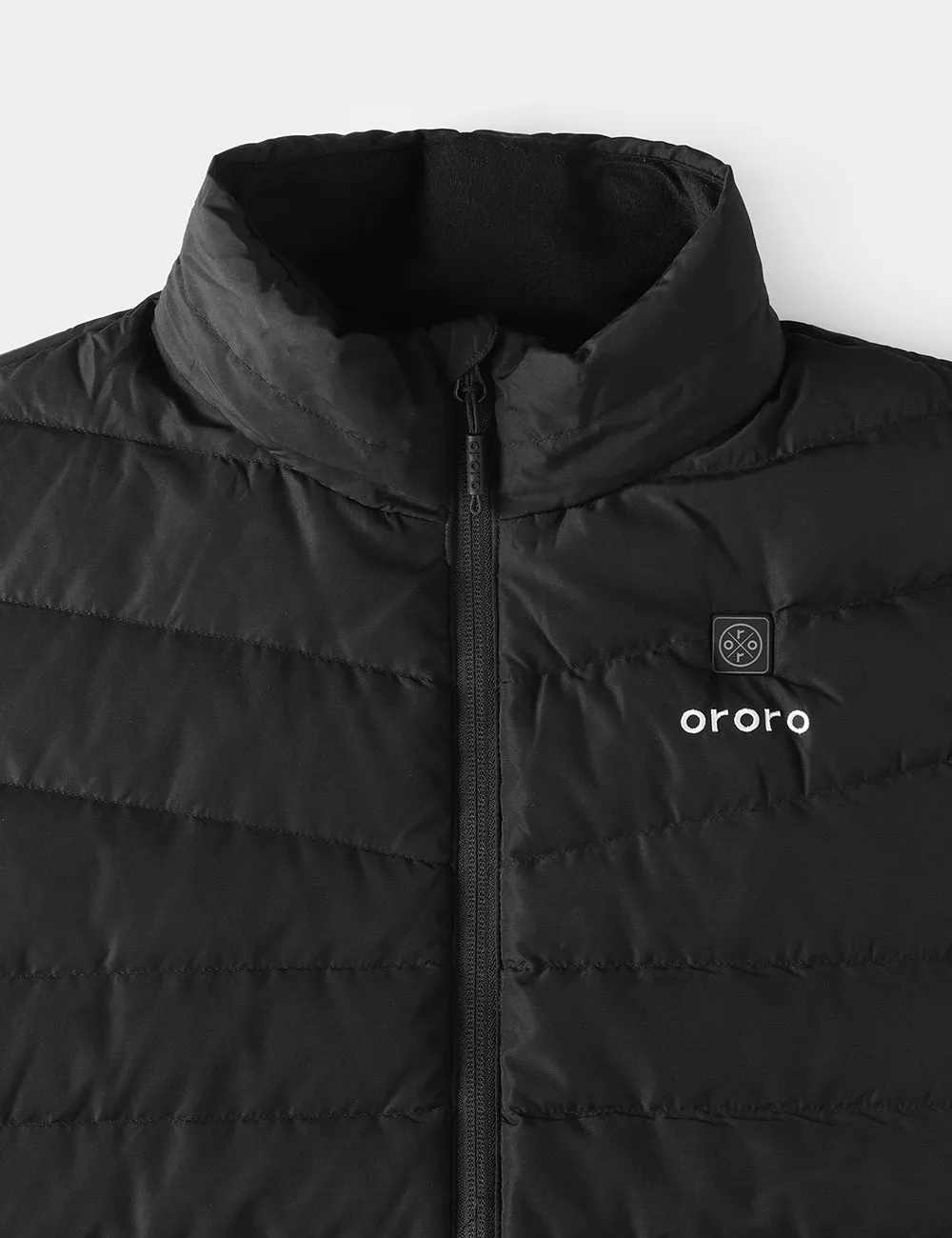 (Open-box) Men's Heated Lightweight Down Vest - Black (Battery Set Not Included) sold by Ororo product image thumbnail 5