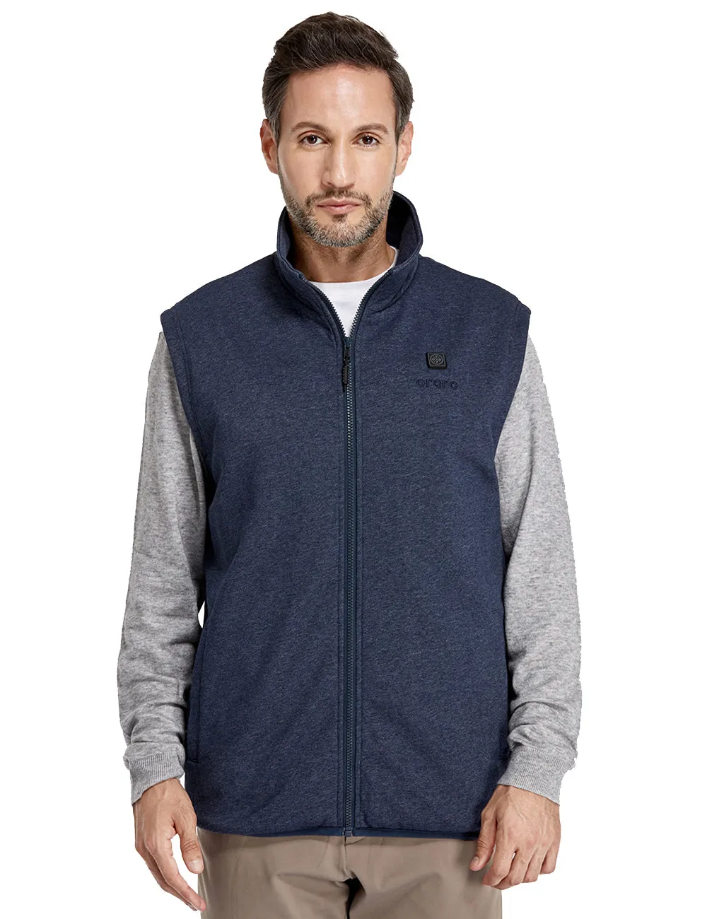 (Open-box) Men's Heated Fleece Vest - Blue (Battery Set Not Included) sold by Ororo product image thumbnail 2
