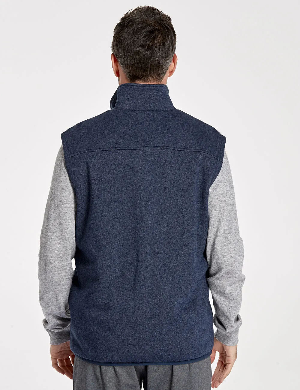 (Open-box) Men's Heated Fleece Vest - Blue (Battery Set Not Included) sold by Ororo product image thumbnail 4