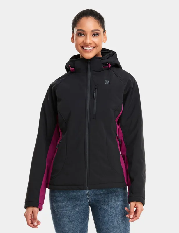 Women's Classic Heated Jacket - Black & Purple sold by Ororo