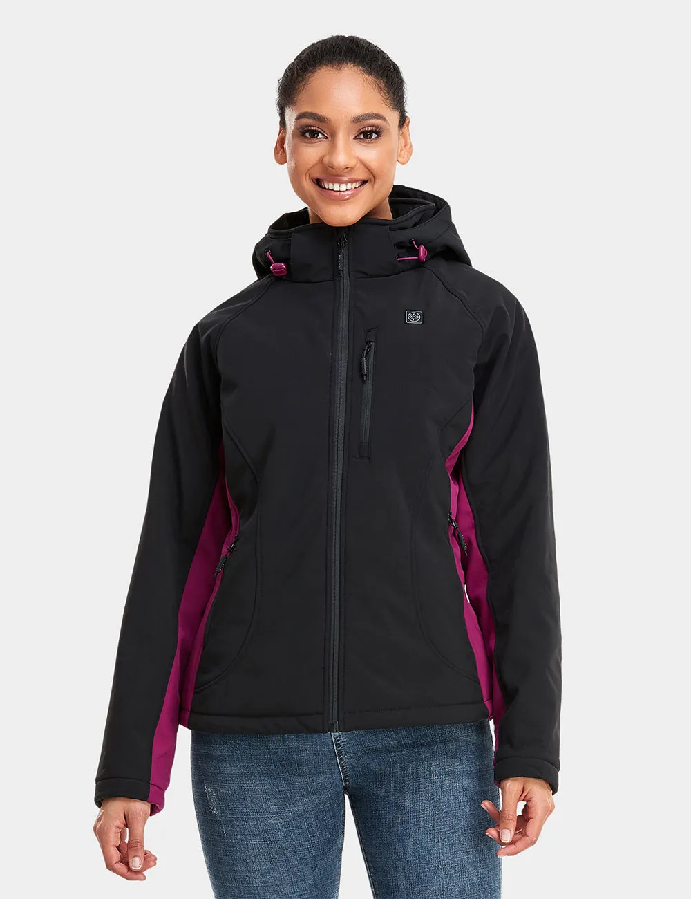Women's Classic Heated Jacket - Black & Purple sold by Ororo