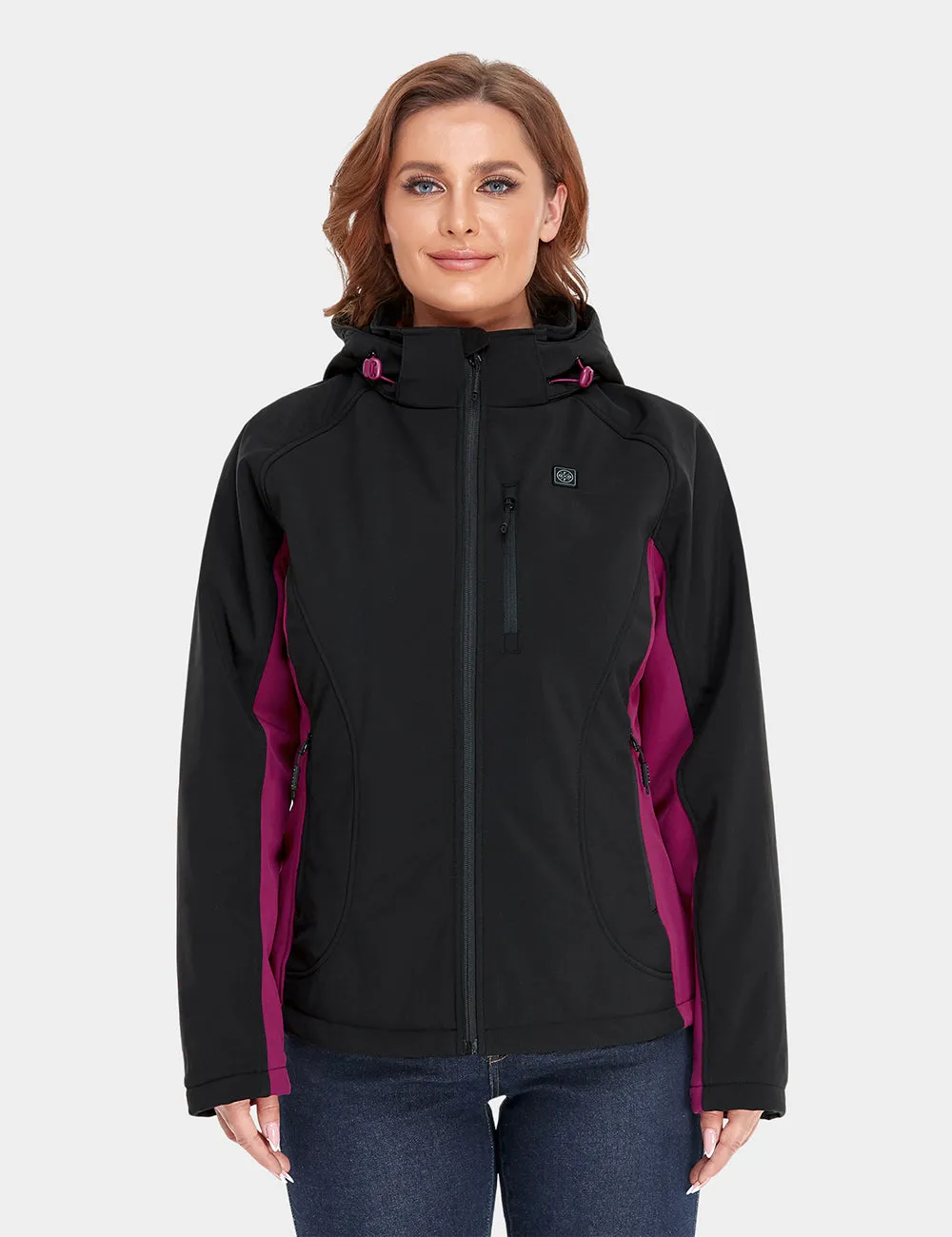 Women's Classic Heated Jacket - Black & Purple sold by Ororo product image thumbnail 5