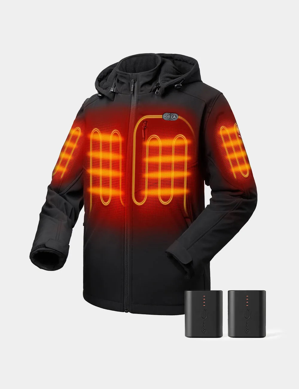 Bundle Deal - Men's Dual Control Heated Jacket (Chest Heating) & Extra PD 5K Battery sold by Ororo