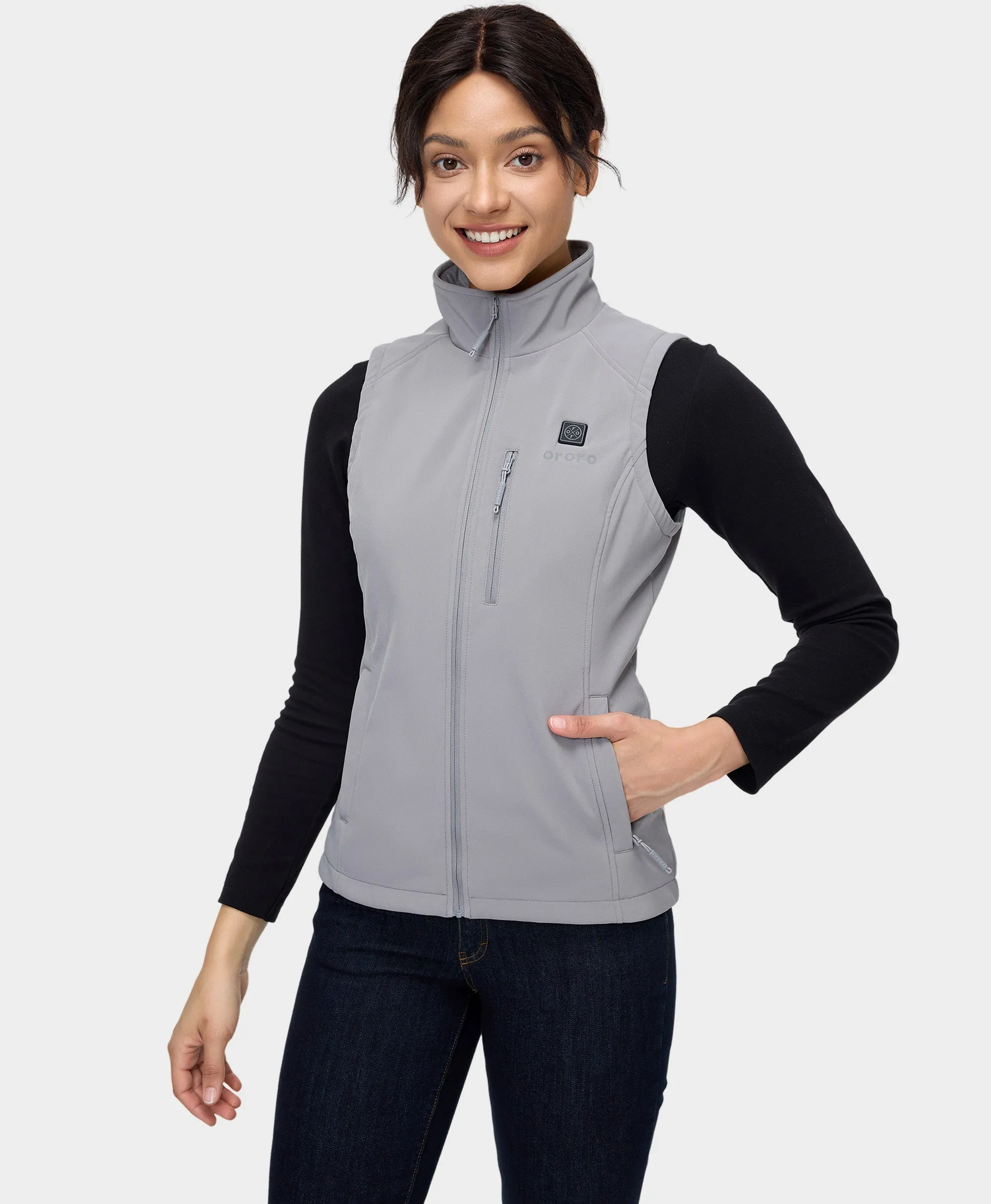 Women's Heated Softshell Vest - Lower Back Heating (Apparel Only) sold by Ororo product image thumbnail 3