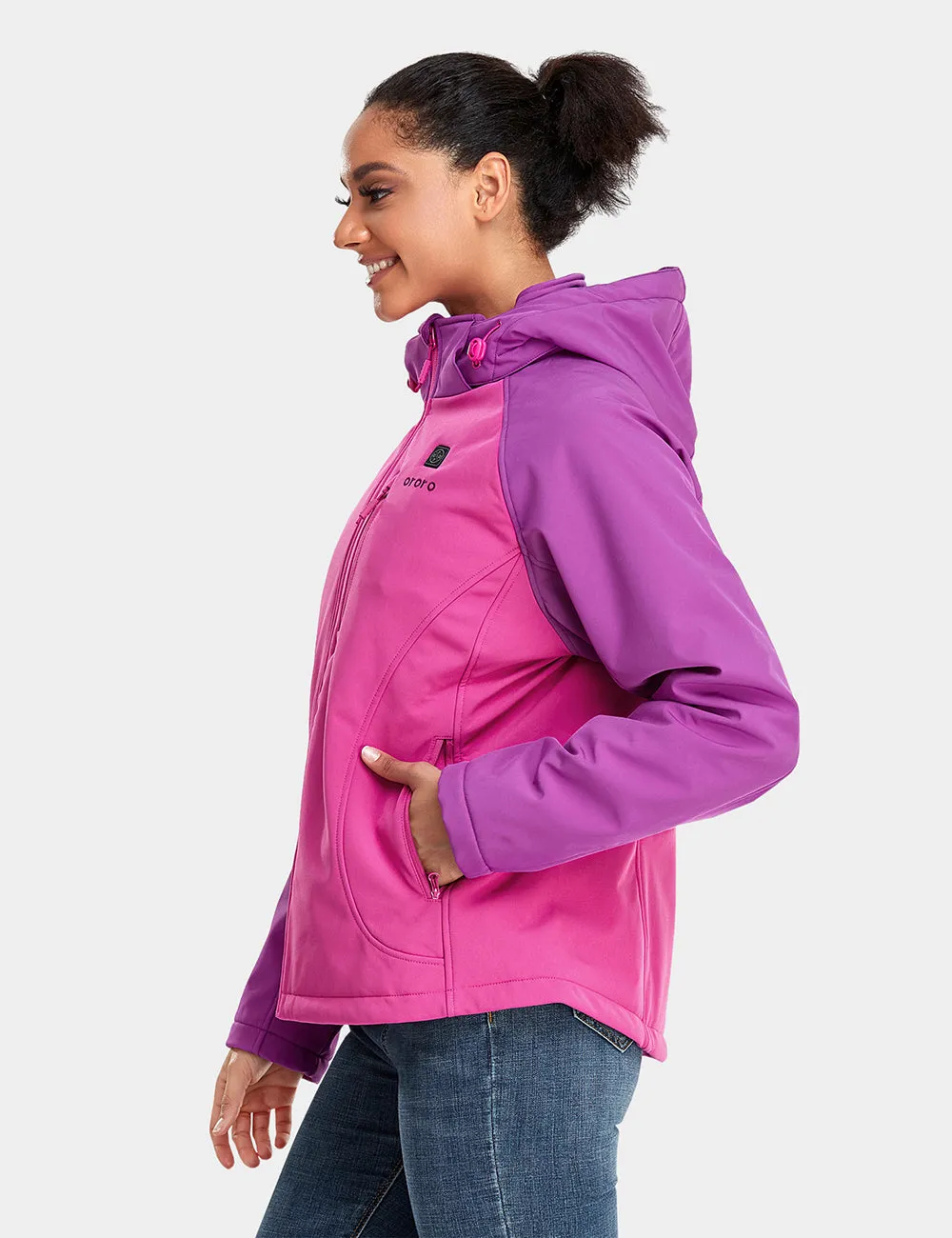(Open-Box) Women's Heated Jacket - Pink & Purple/Gray (Battery Set Not Included) sold by Ororo product image thumbnail 3